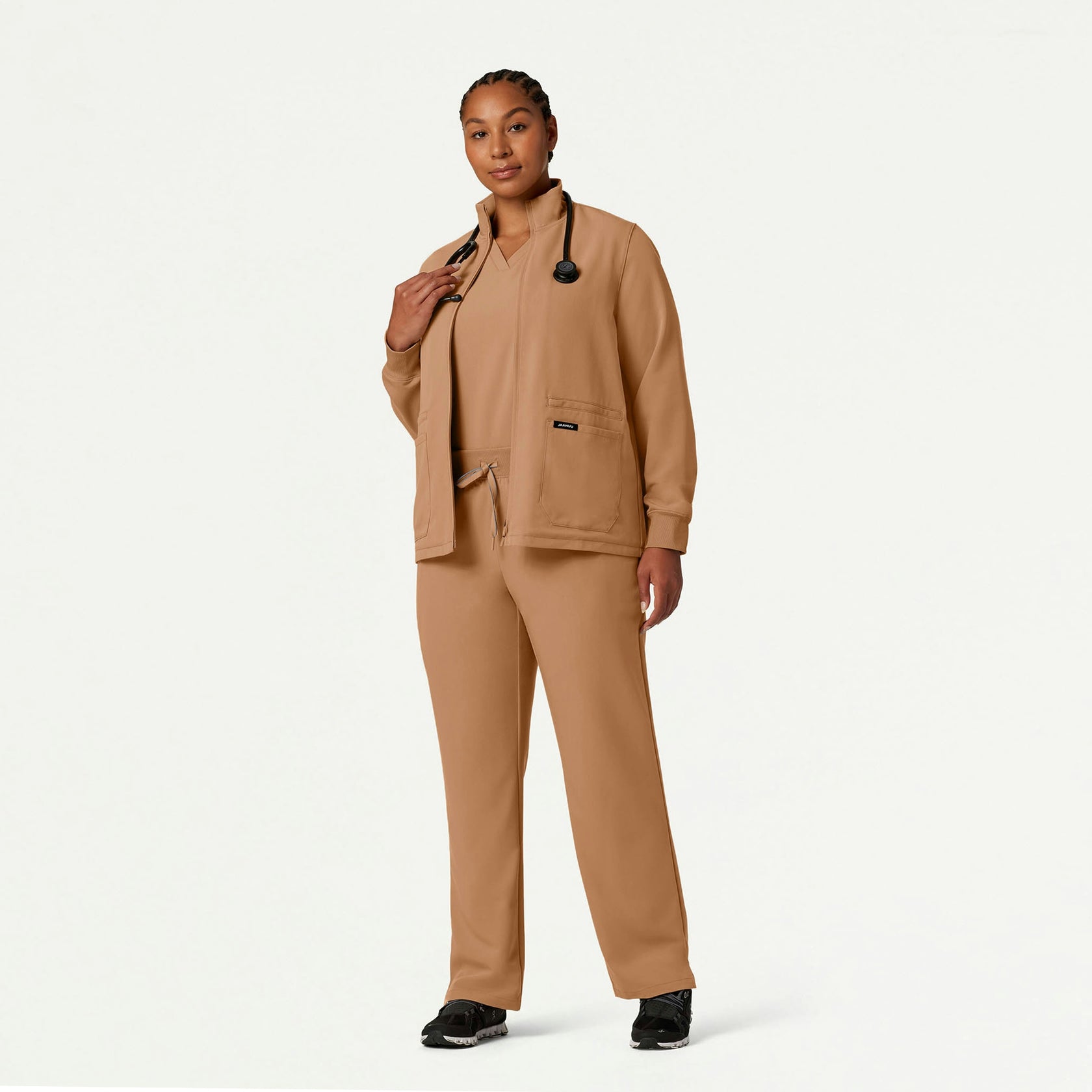 Ceri Essential 6-Pocket Scrub Jacket - Trench - WOMEN'S JACKETS - Jaanuu