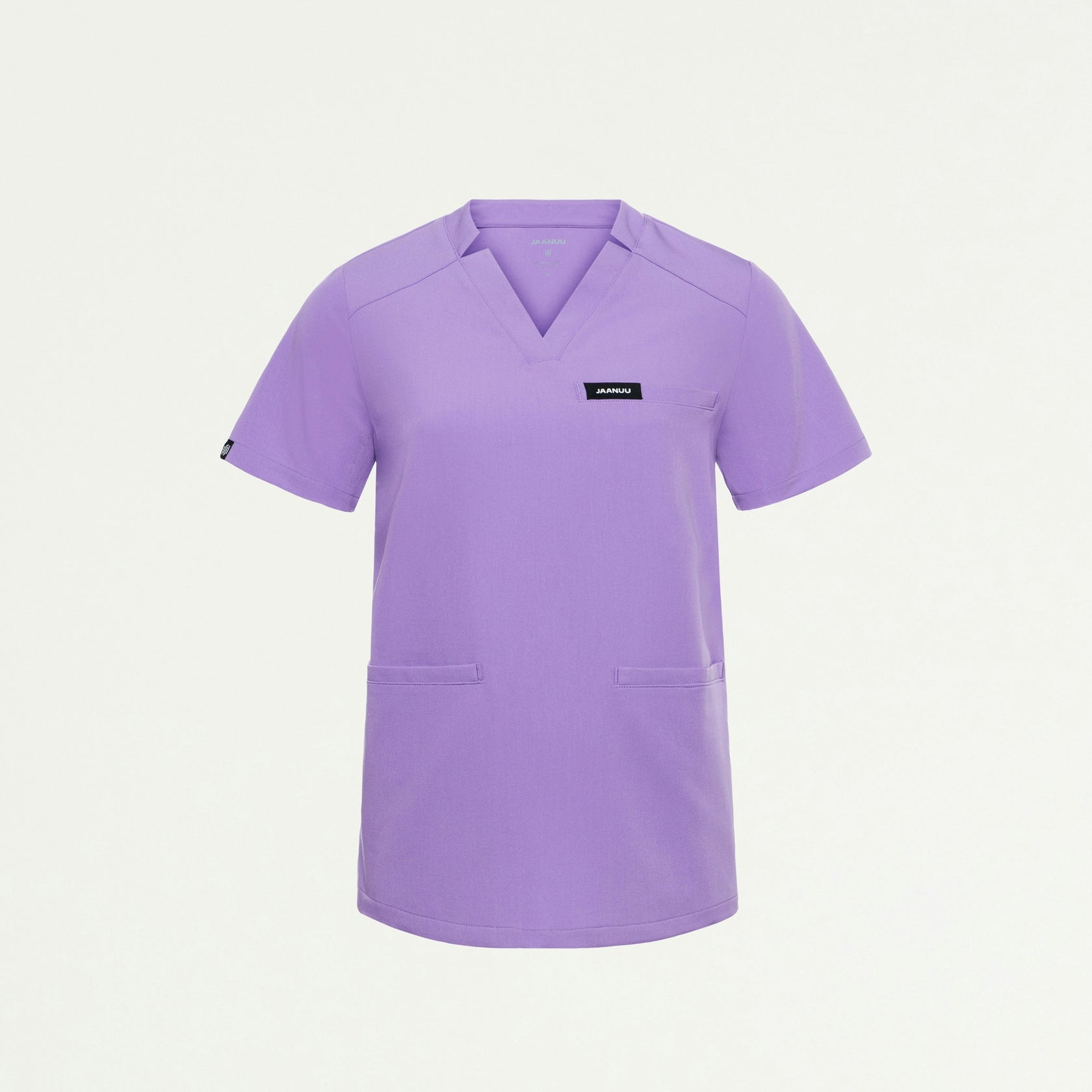 Helia Notched V-Neck Scrub Top - Lilac - WOMEN'S TOPS - Jaanuu