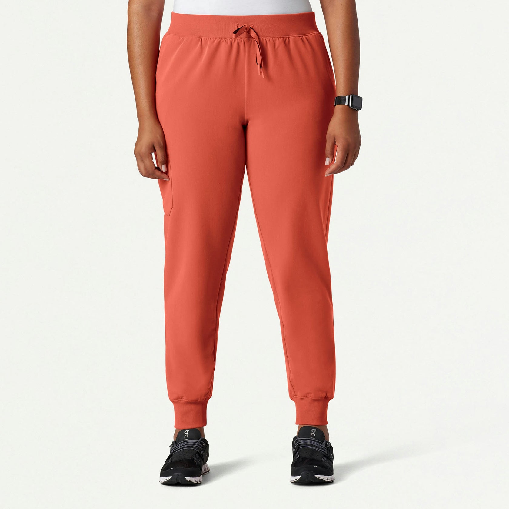 Silex Slim Knit-Waist Scrub Jogger - Terra - WOMEN'S PANTS - Jaanuu