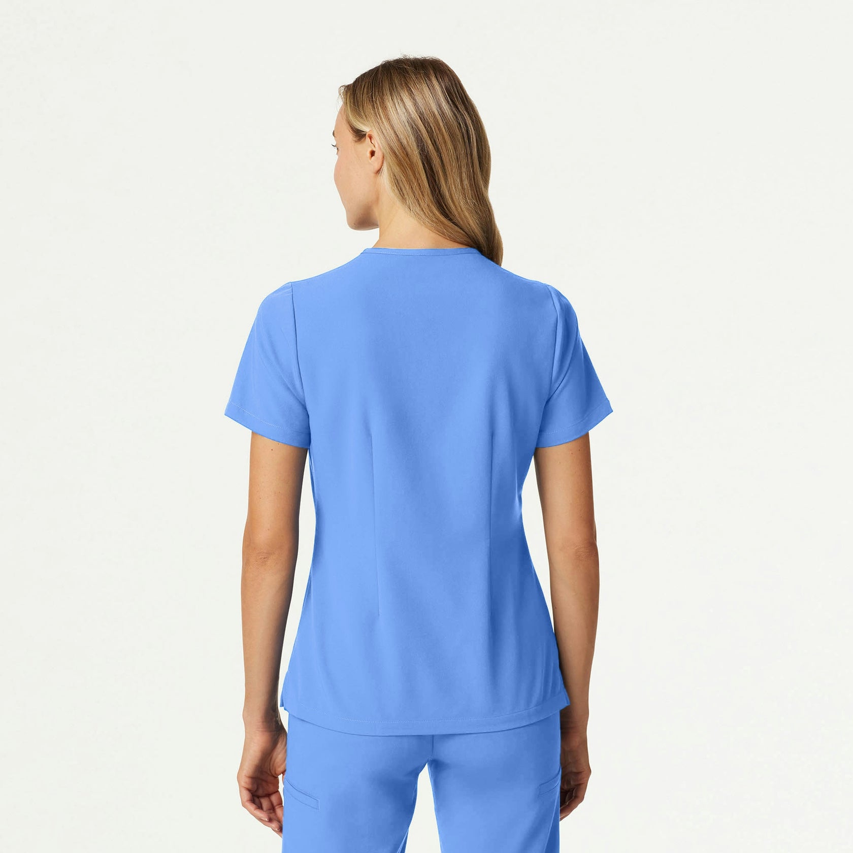 Andra Slim 1-Pocket Scrub Top - Ceil Blue - WOMEN'S TOPS - Jaanuu
