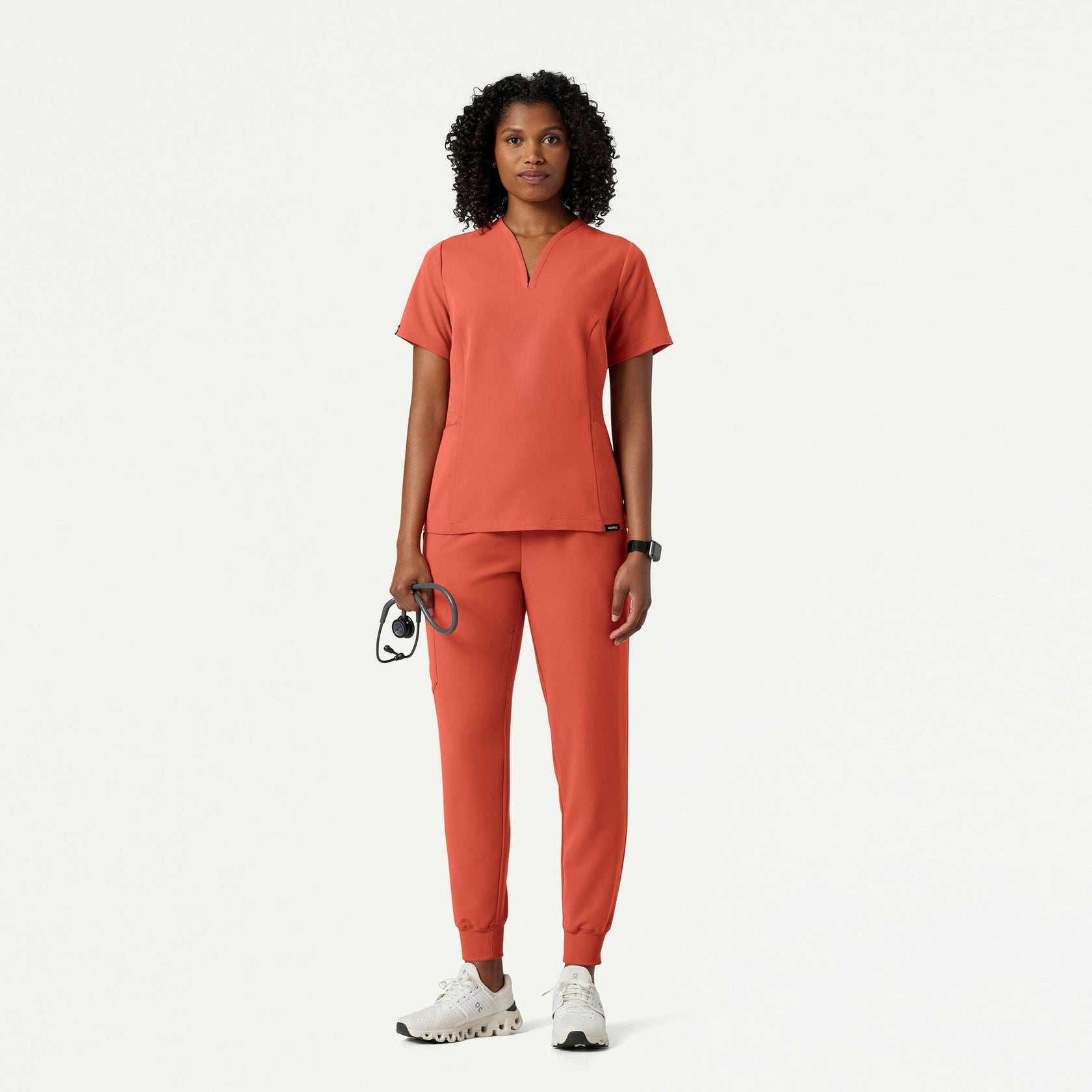 Silex Slim Knit-Waist Scrub Jogger - Terra - WOMEN'S PANTS - Jaanuu