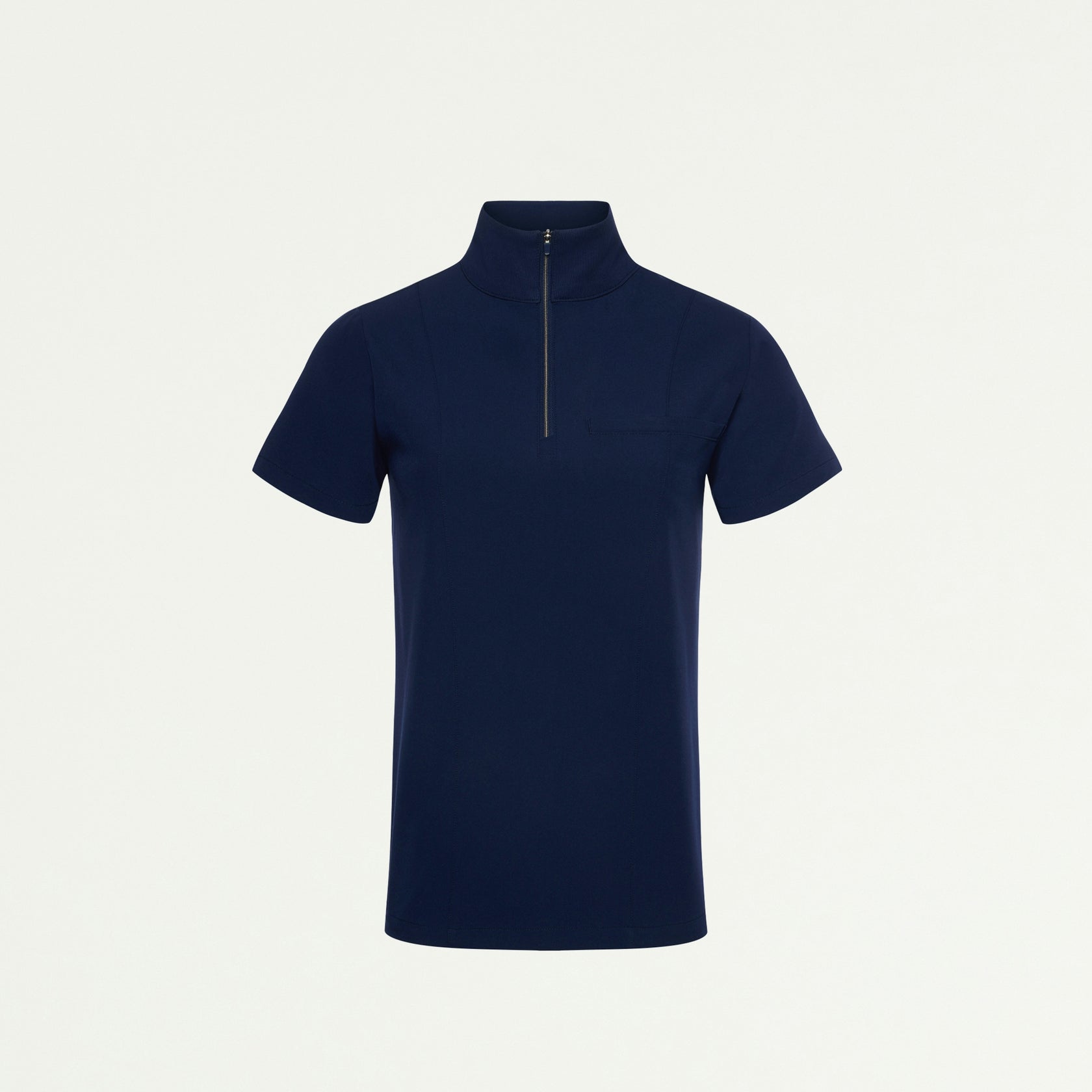 Nora Half-Zip Collared Scrub Top - Midnight Navy - WOMEN'S TOPS - Jaanuu
