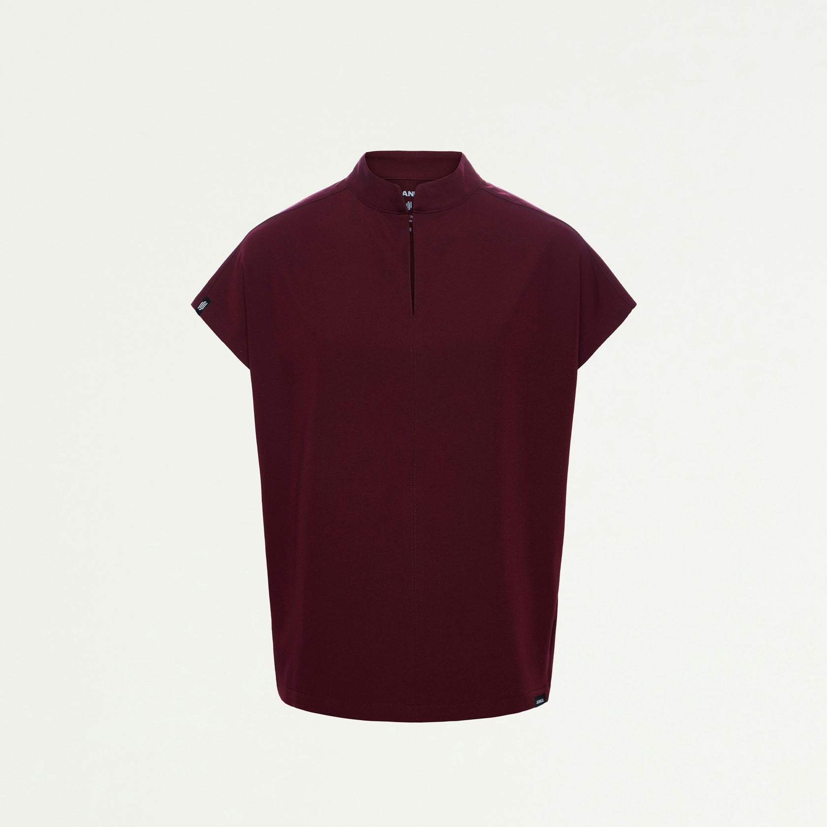 Aris Oversized 2-Pocket Scrub Top - Burgundy - WOMEN'S TOPS - Jaanuu