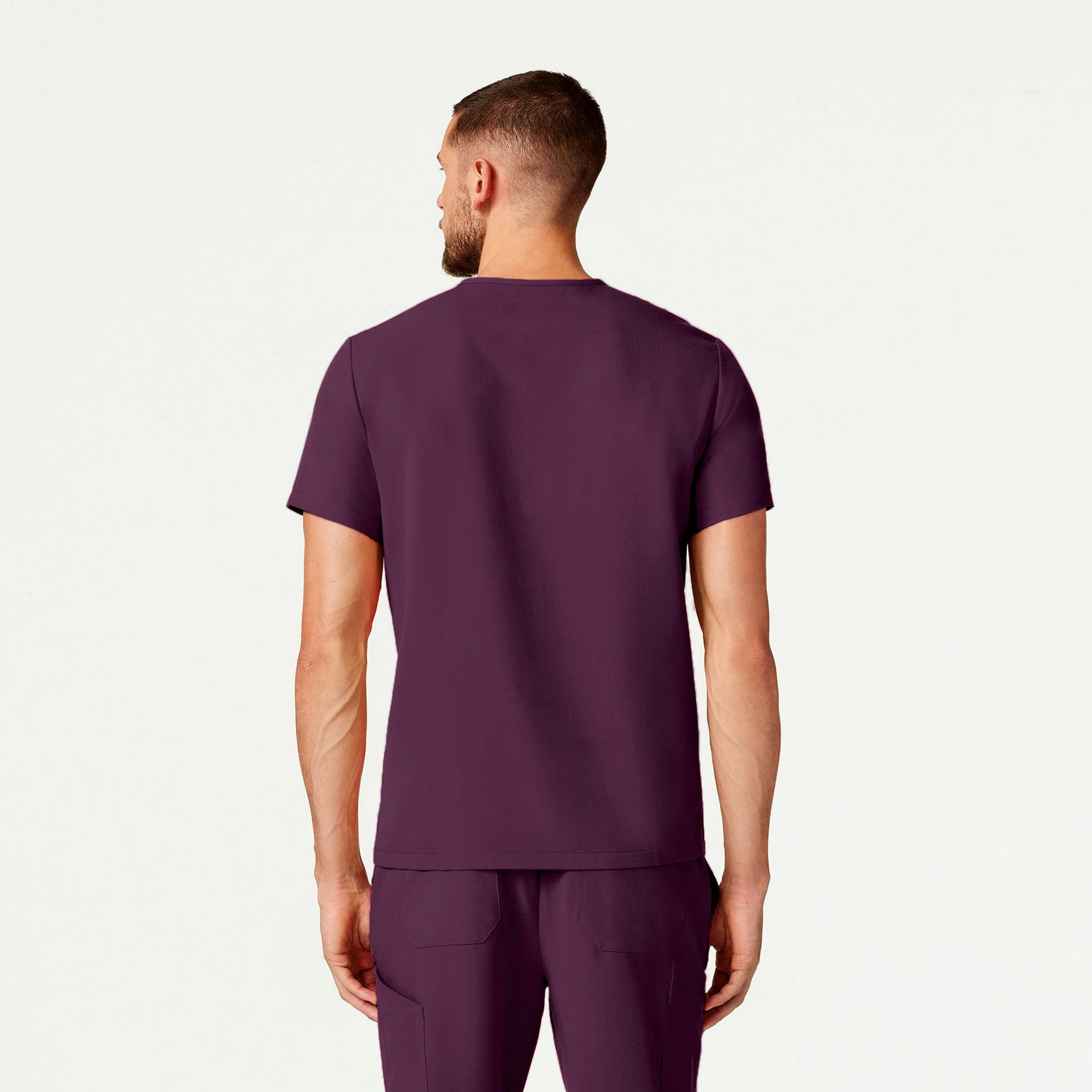Platt 3-Pocket Scrub Top - Dark Amethyst - MEN'S TOPS - Jaanuu