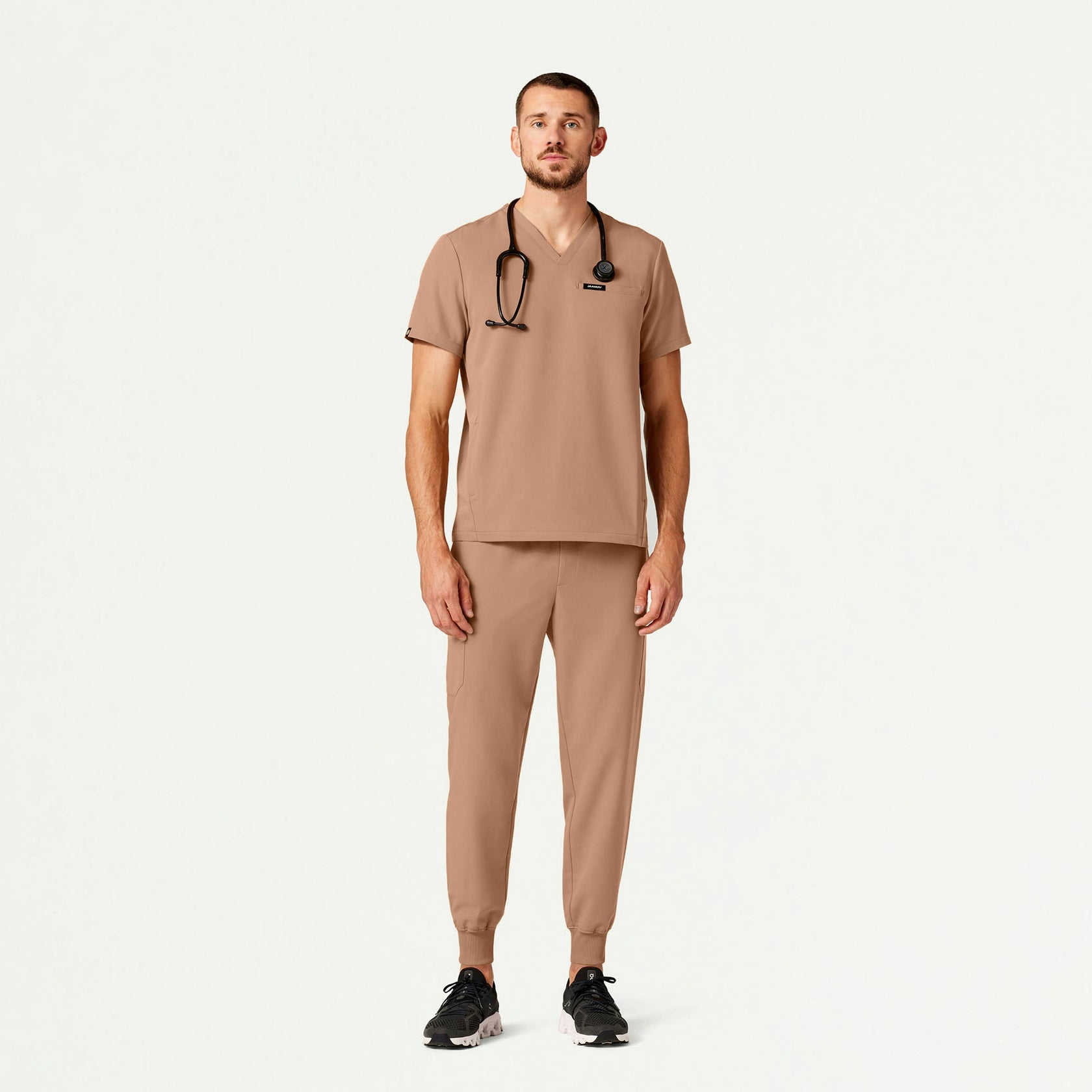 Platt 3-Pocket Scrub Top - Clay - MEN'S TOPS - Jaanuu