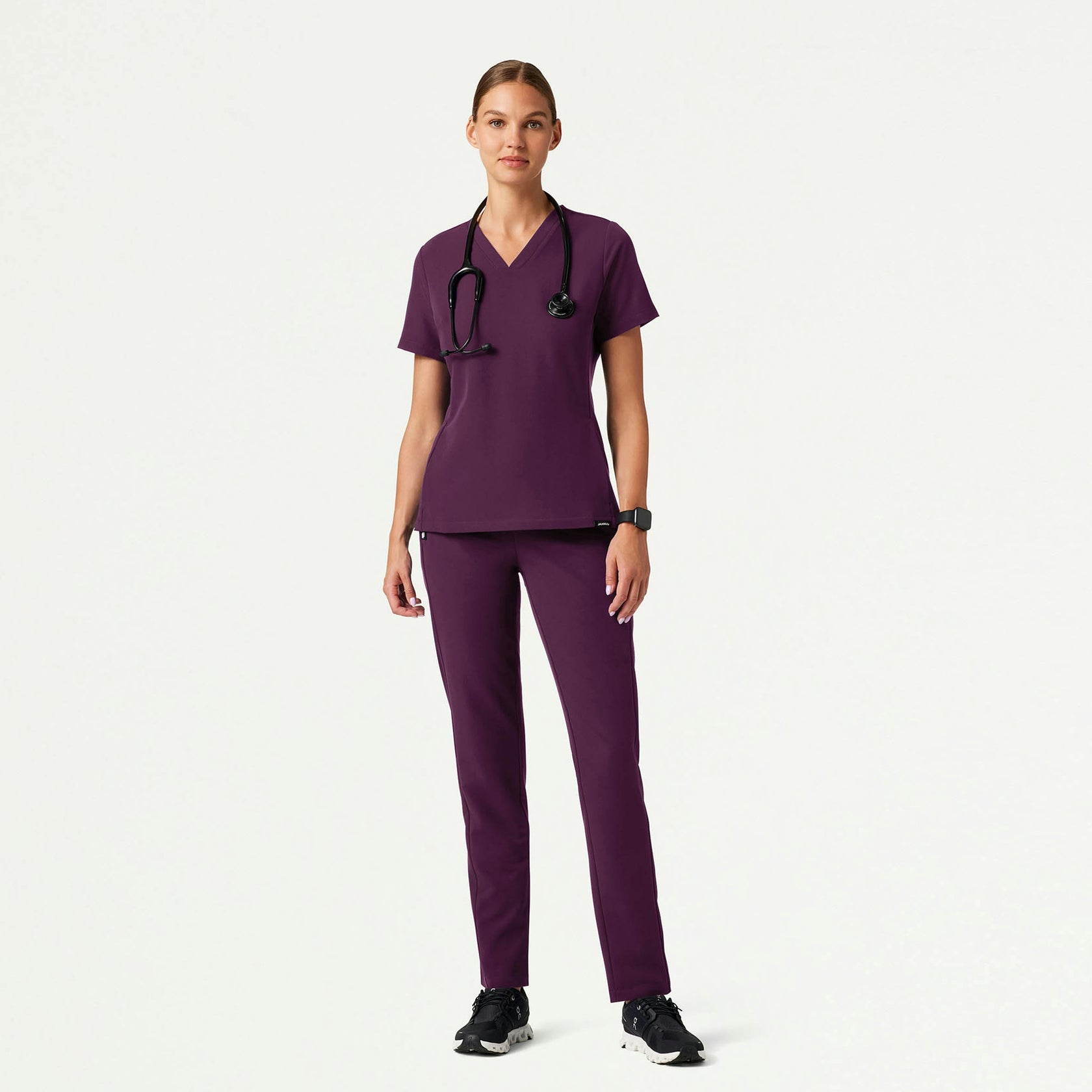 Effie Slim 6-Pocket Scrub Pant - Dark Amethyst - WOMEN'S PANTS - Jaanuu
