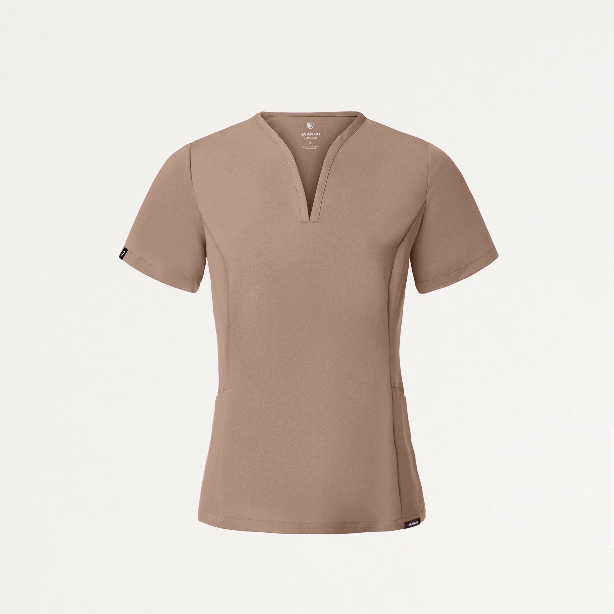 Calix Fit & Flare Scrub Top - Mocha