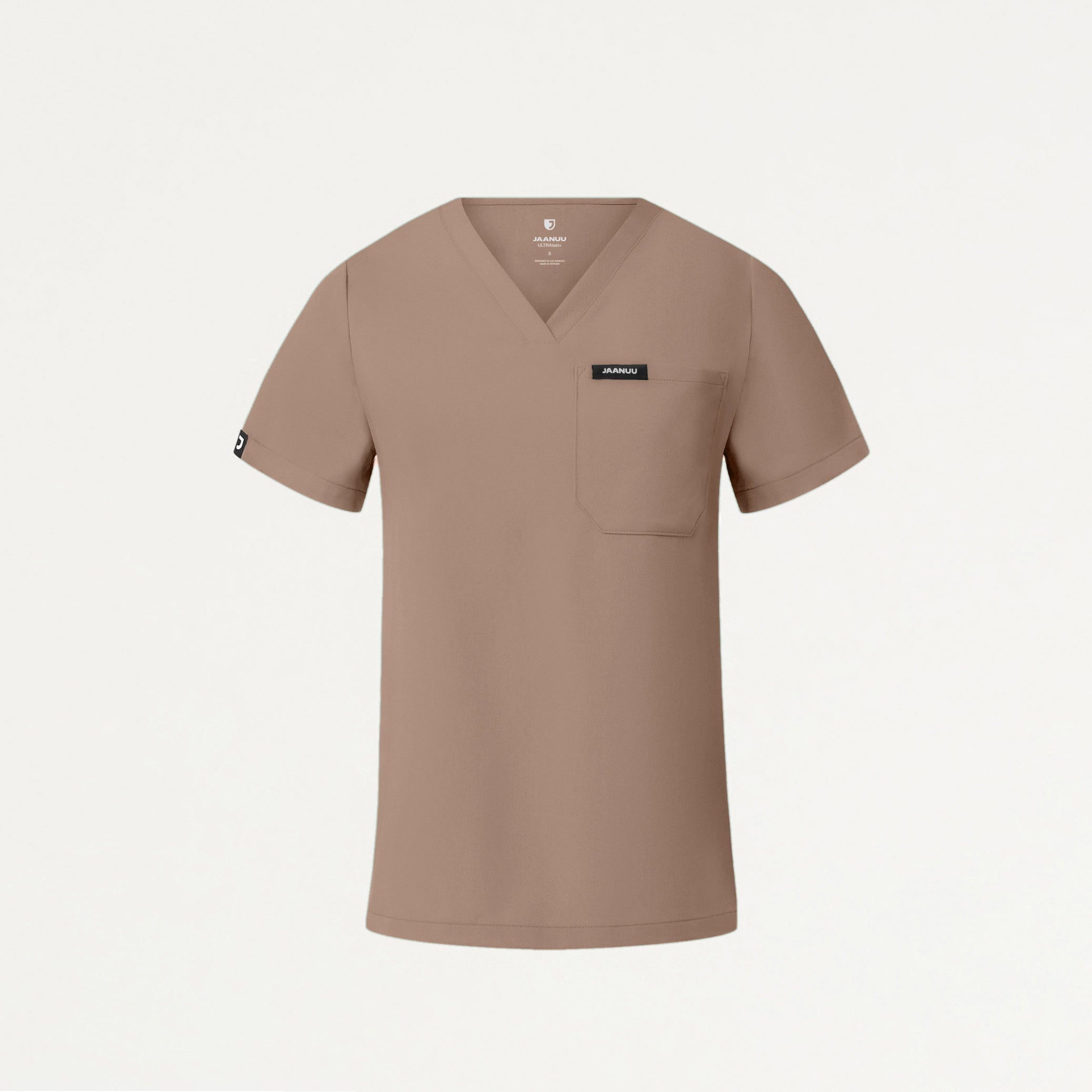 Rhena Slim Essential 1-Pocket Scrub Top - Mocha
