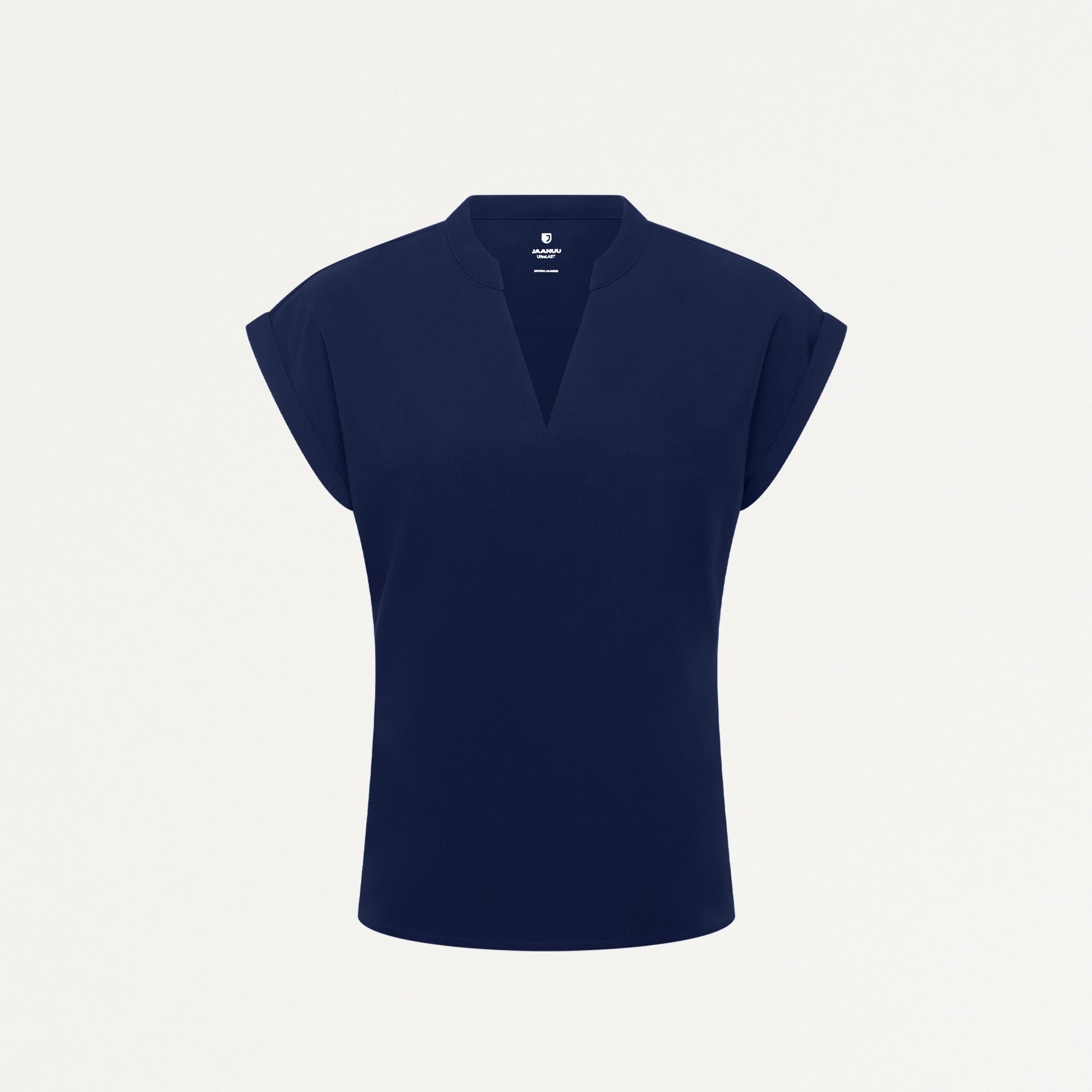 Shay Cap-Sleeve Scrub Top - Midnight Navy