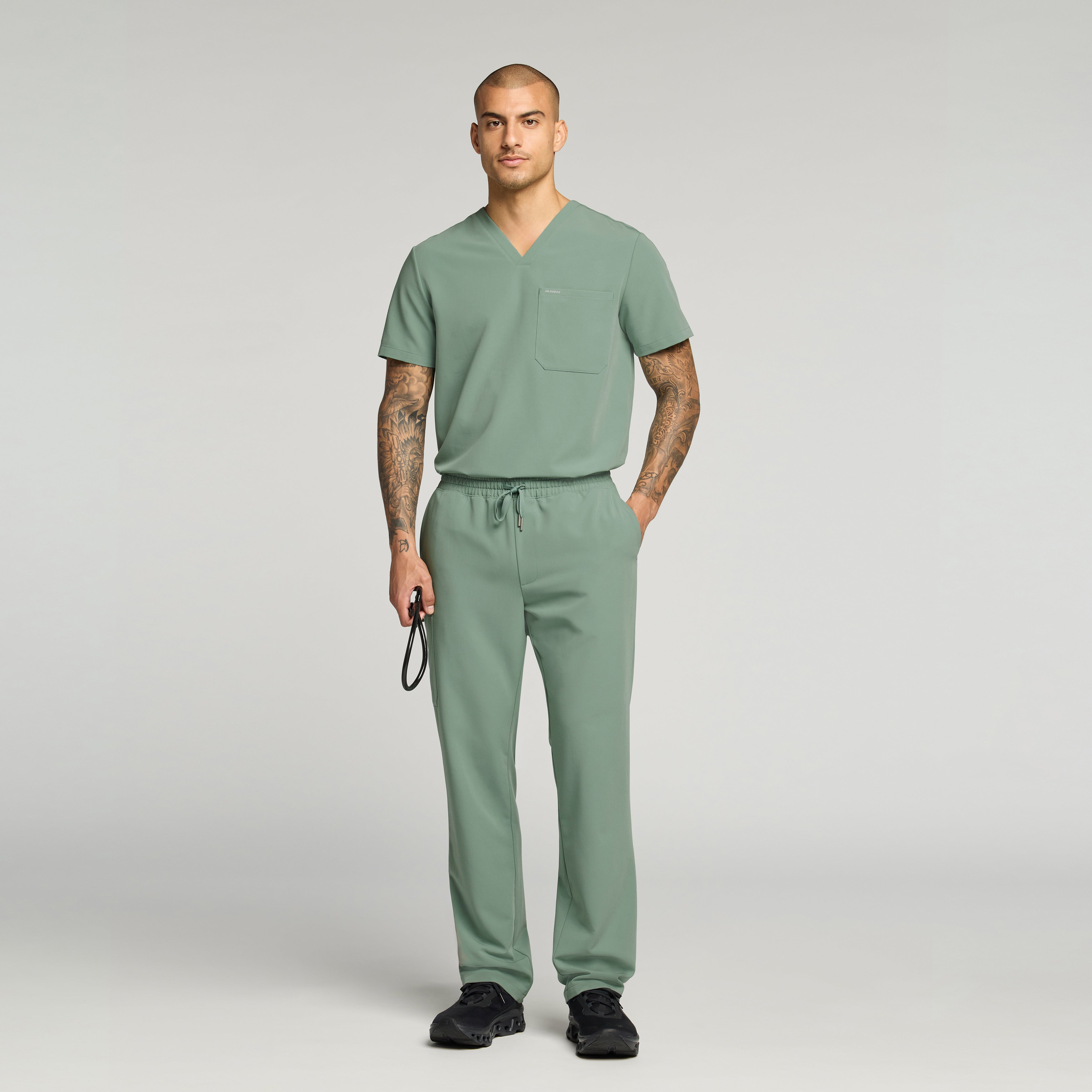 Holmes Everyday 1-Pocket Scrub Top - Sage