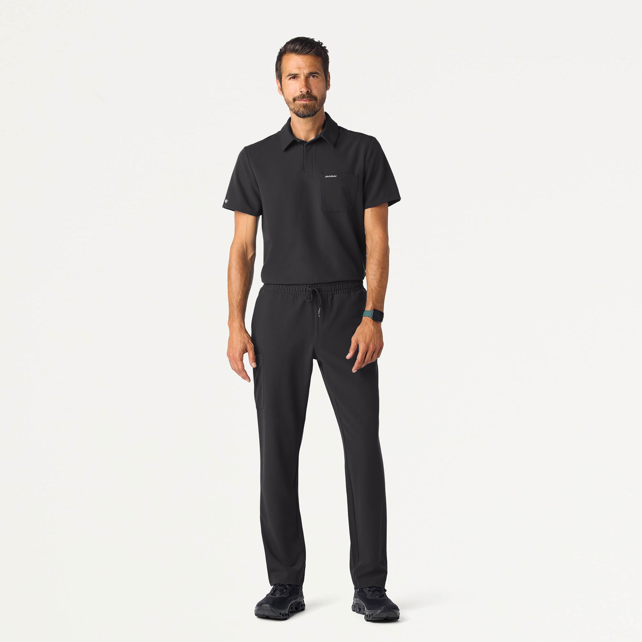 Calderon Polo Scrub Top - Charcoal