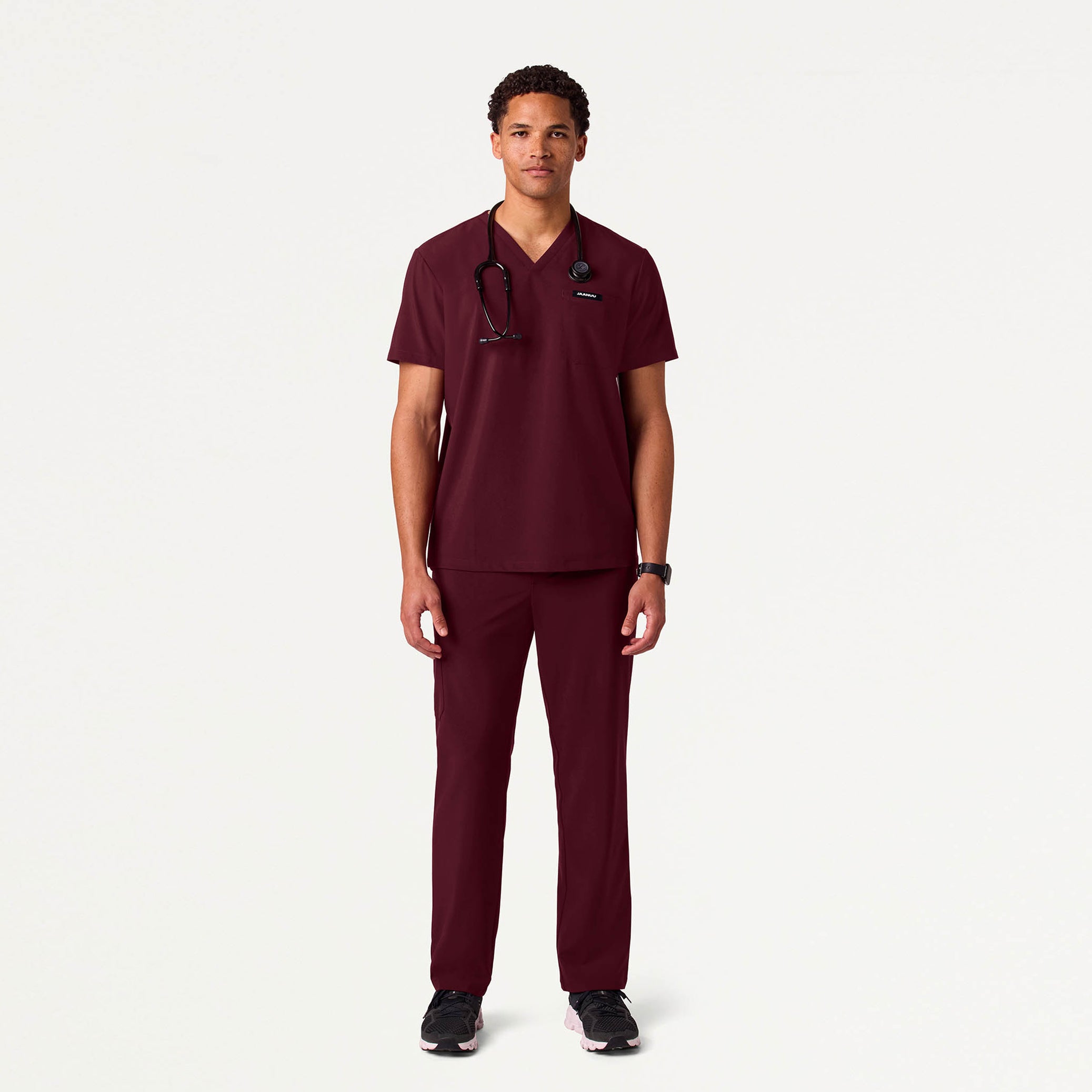 Holmes UltraLITE™ 1-Pocket Scrub Top - Burgundy