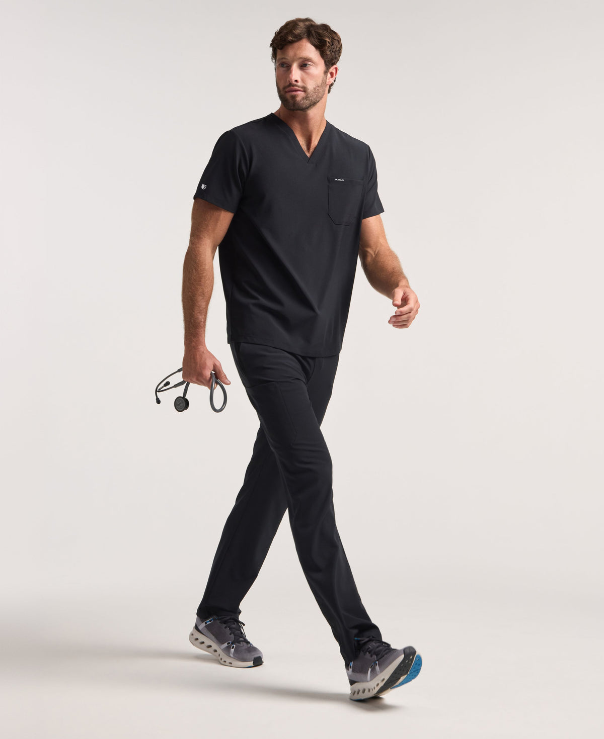 Jaanuu Rhys 1-Pocket Scrub Top in Black, product photo 2 of 6