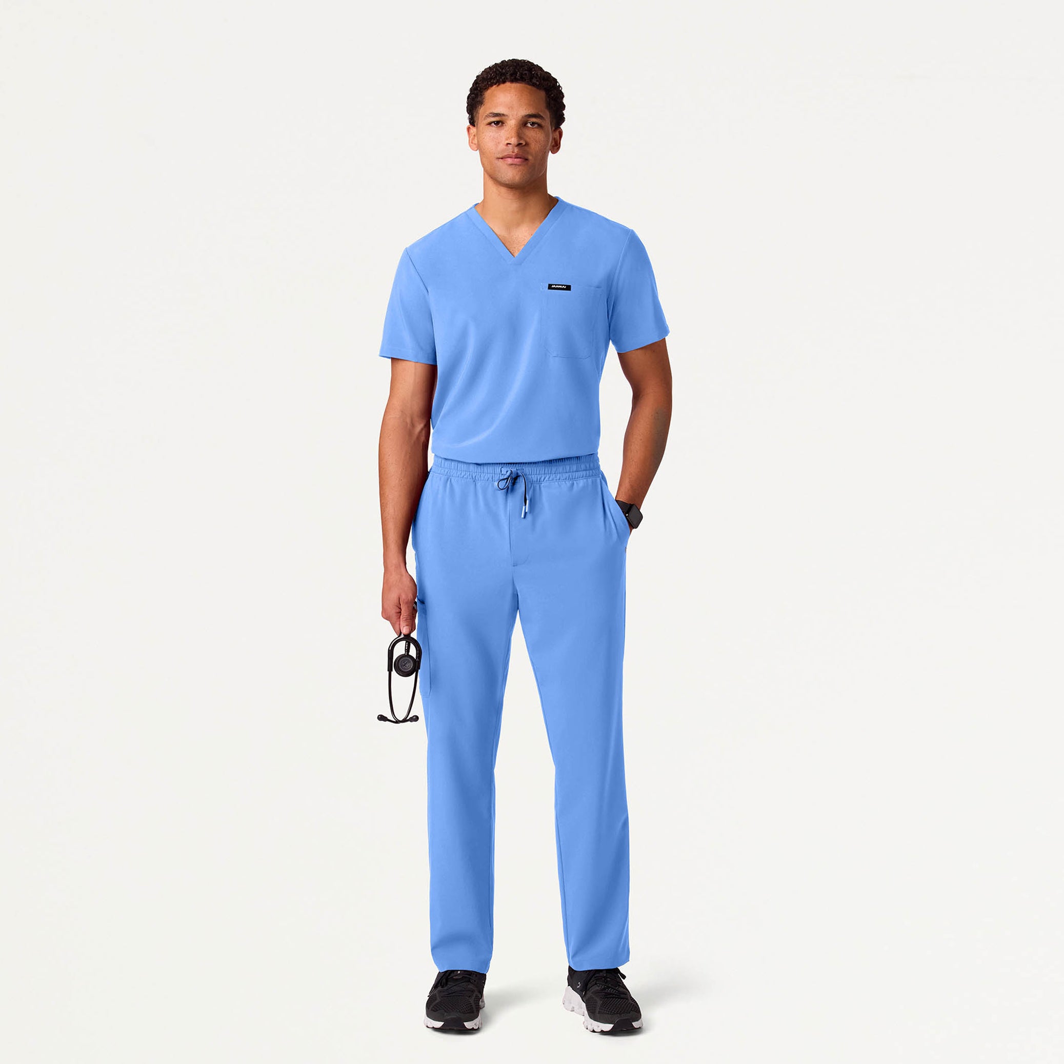 Holmes UltraLITE™ 1-Pocket Scrub Top - Ceil Blue