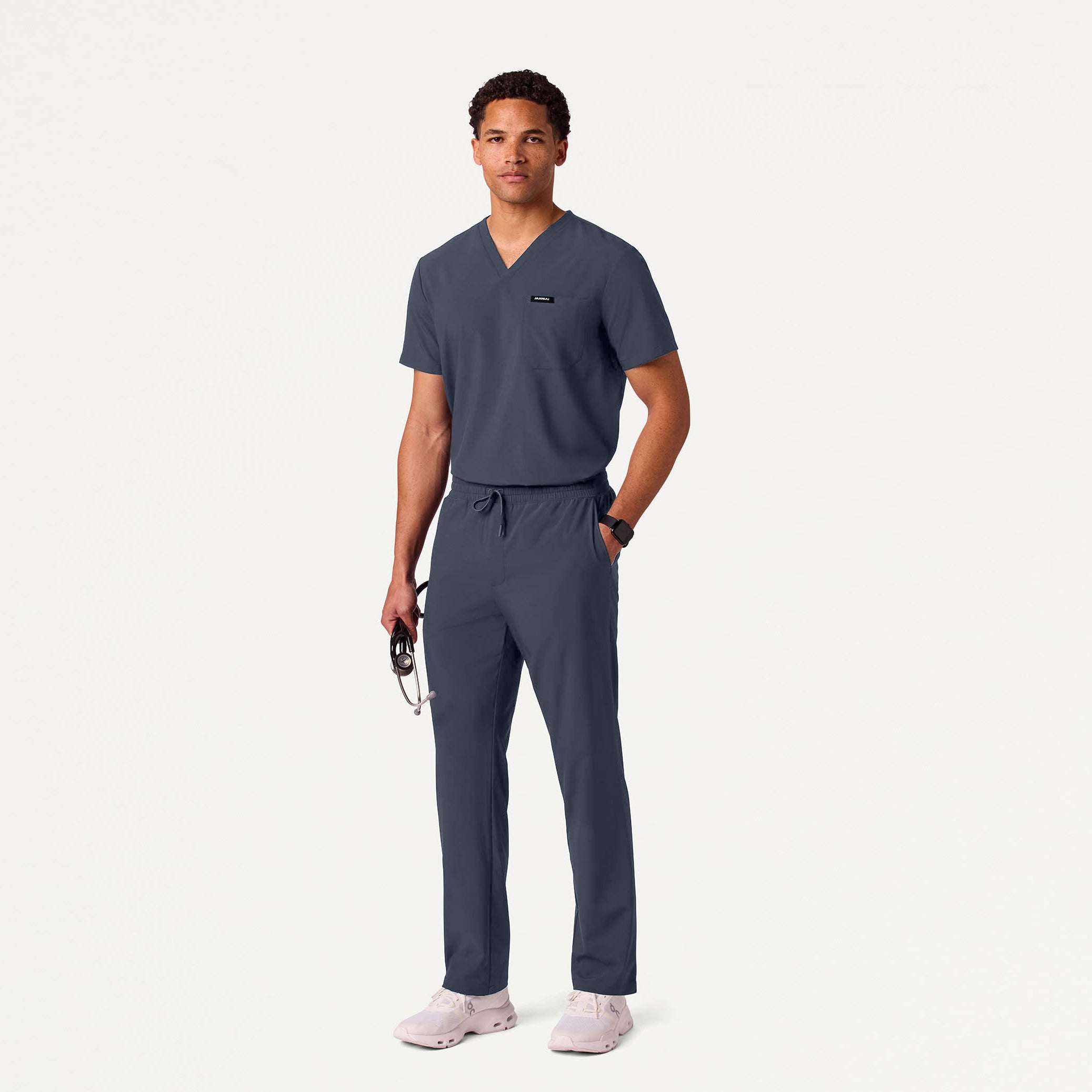 Holmes UltraLITE™ 1-Pocket Scrub Top - Carbon Gray