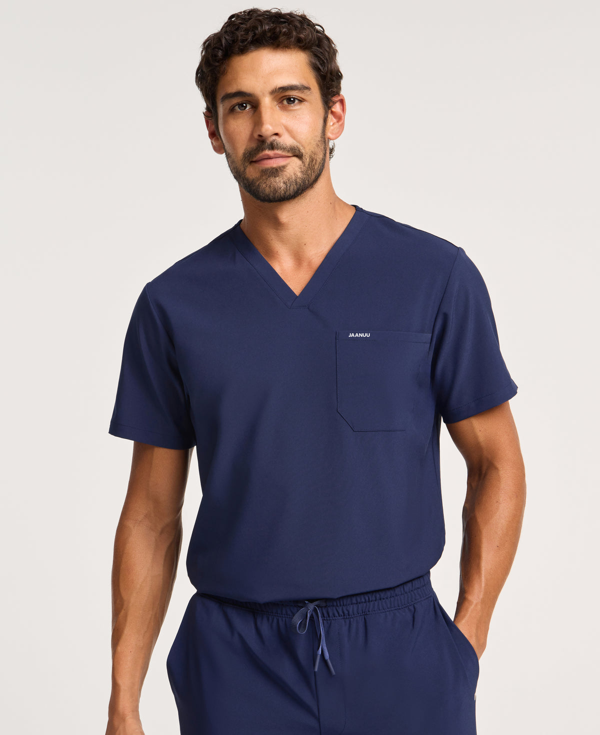 Jaanuu Rhys 1-Pocket Scrub Top in Midnight Navy, product photo 2 of 6