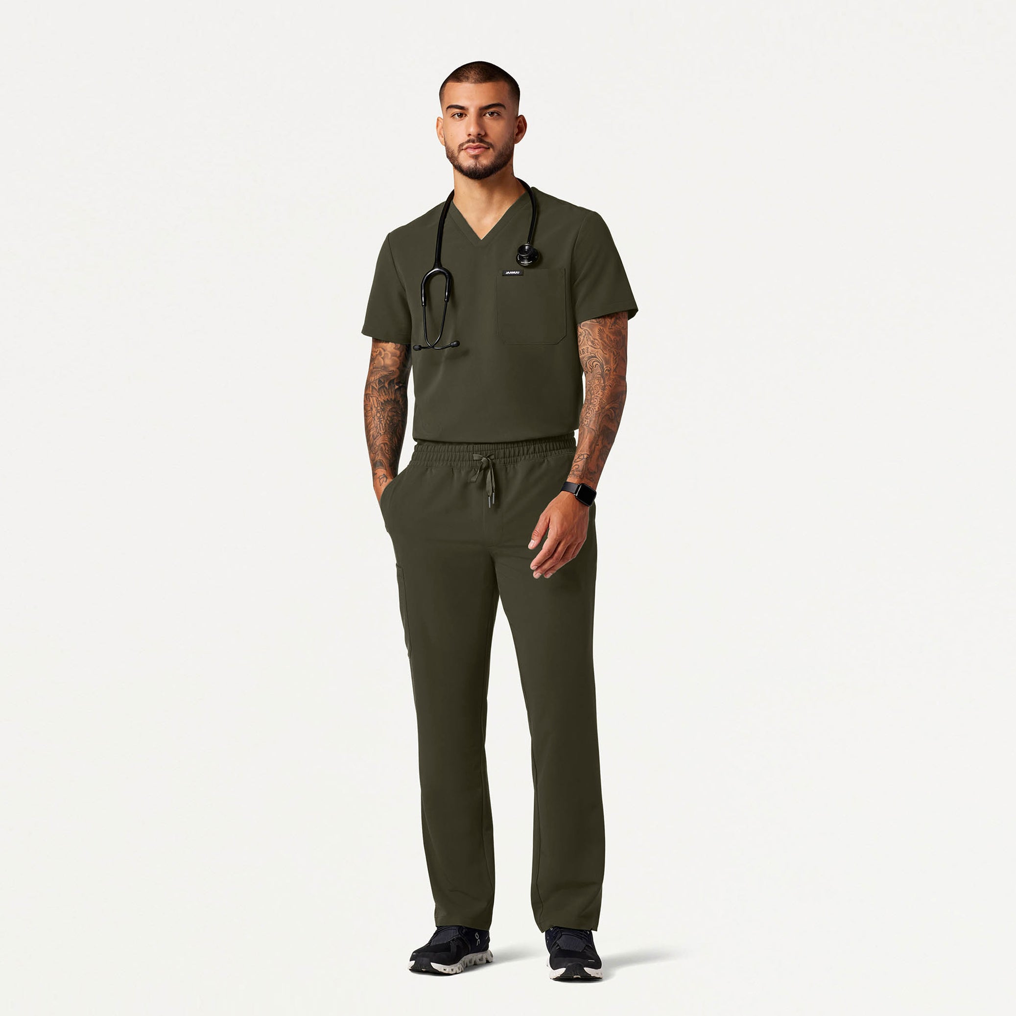 Rhodes Everyday Straight-Leg Scrub Pant - Deep Olive