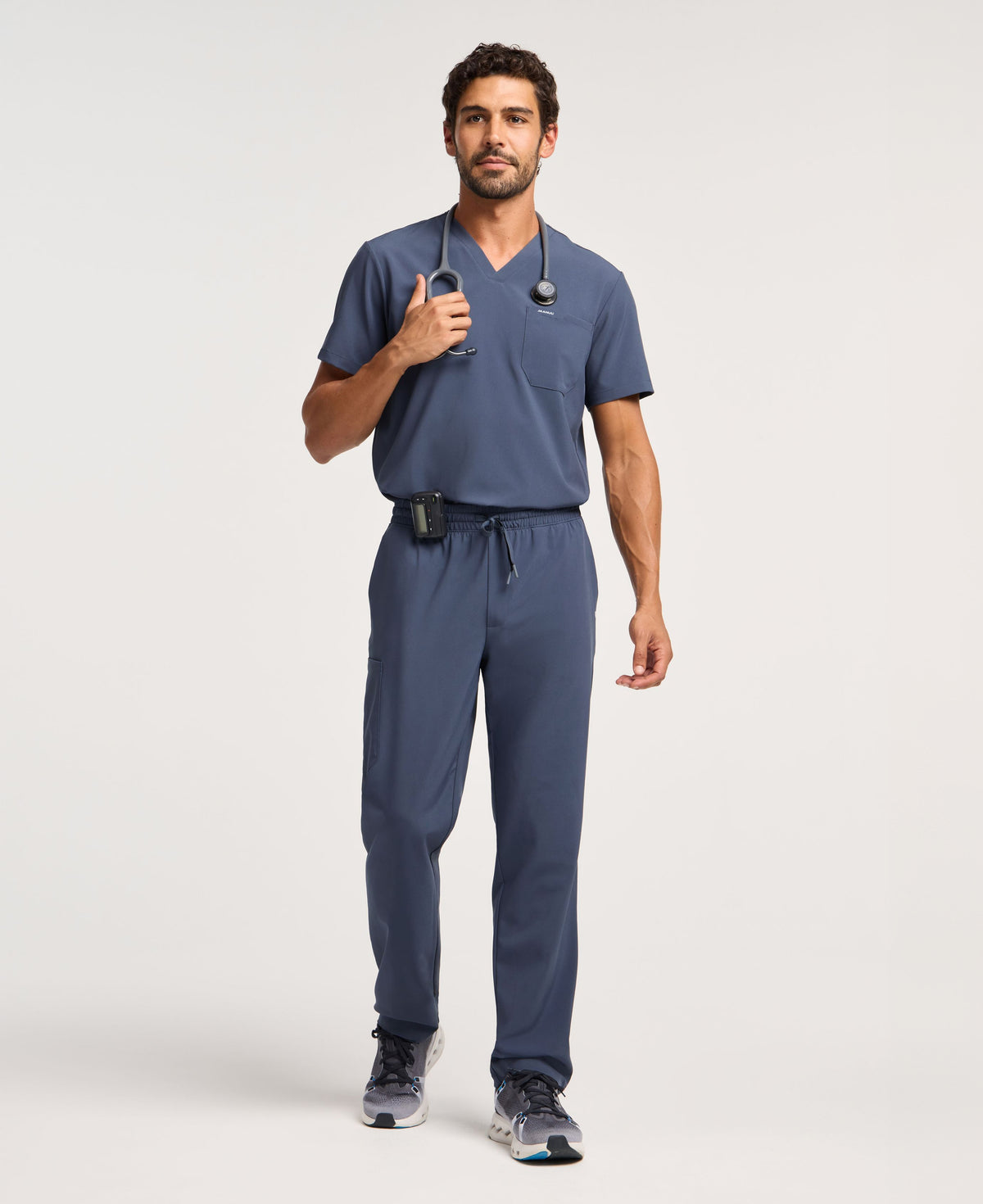 Jaanuu Brooks Straight-Leg Scrub Pant in Carbon Gray, product photo 2 of 6