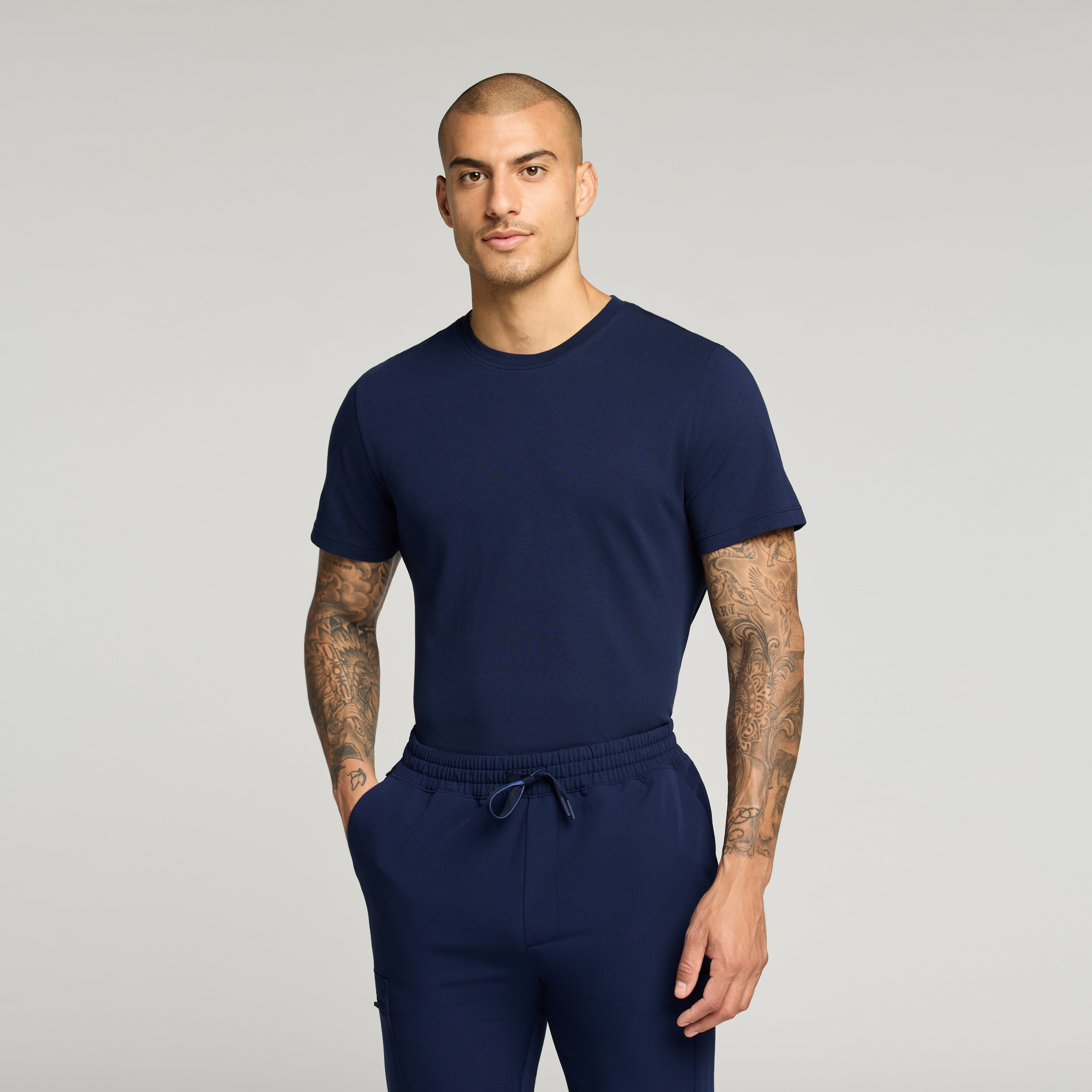 Regenˣ Short-Sleeve Cotton Underscrub - Midnight Navy