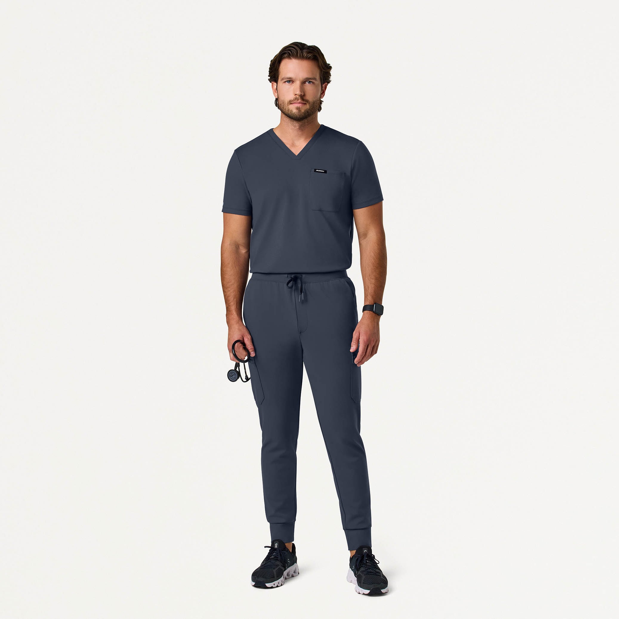Ollie Slim UltraSOFT™ Cargo Scrub Jogger - Carbon Gray
