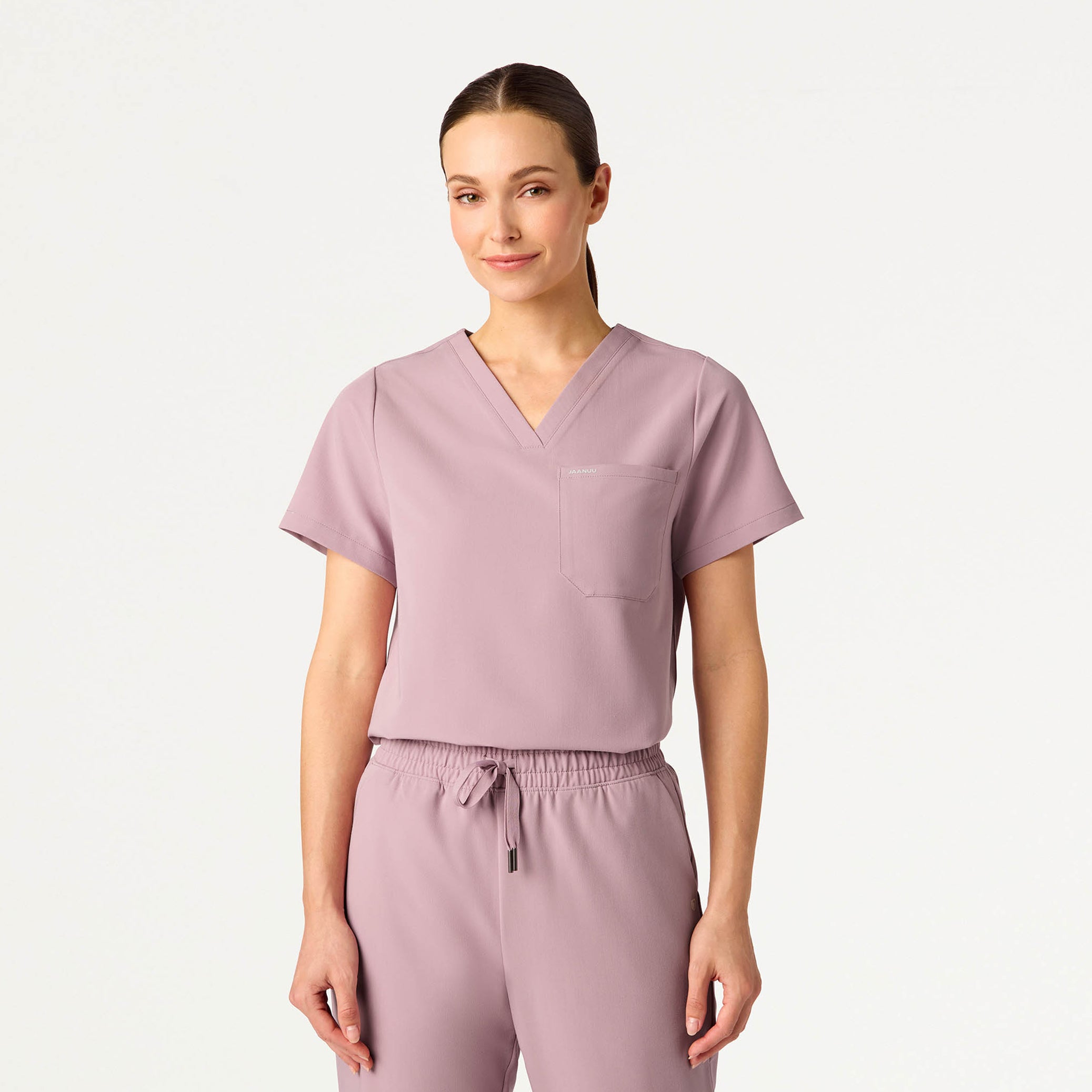 Rhena Essential 1-Pocket Scrub Top - Blossom