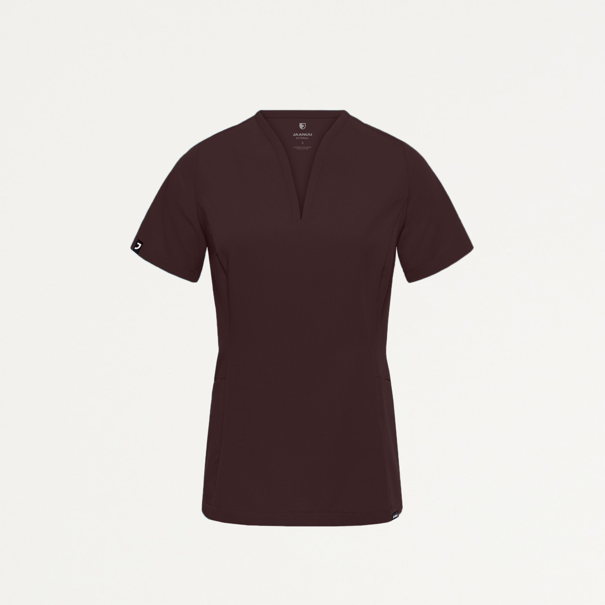 Calix Fit & Flare Scrub Top - Espresso