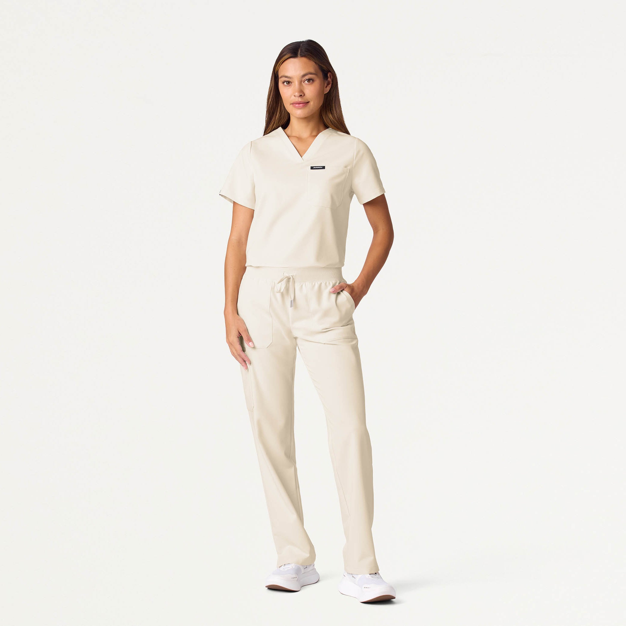 Xenos Cargo Knit-Waist Scrub Pant - Birch