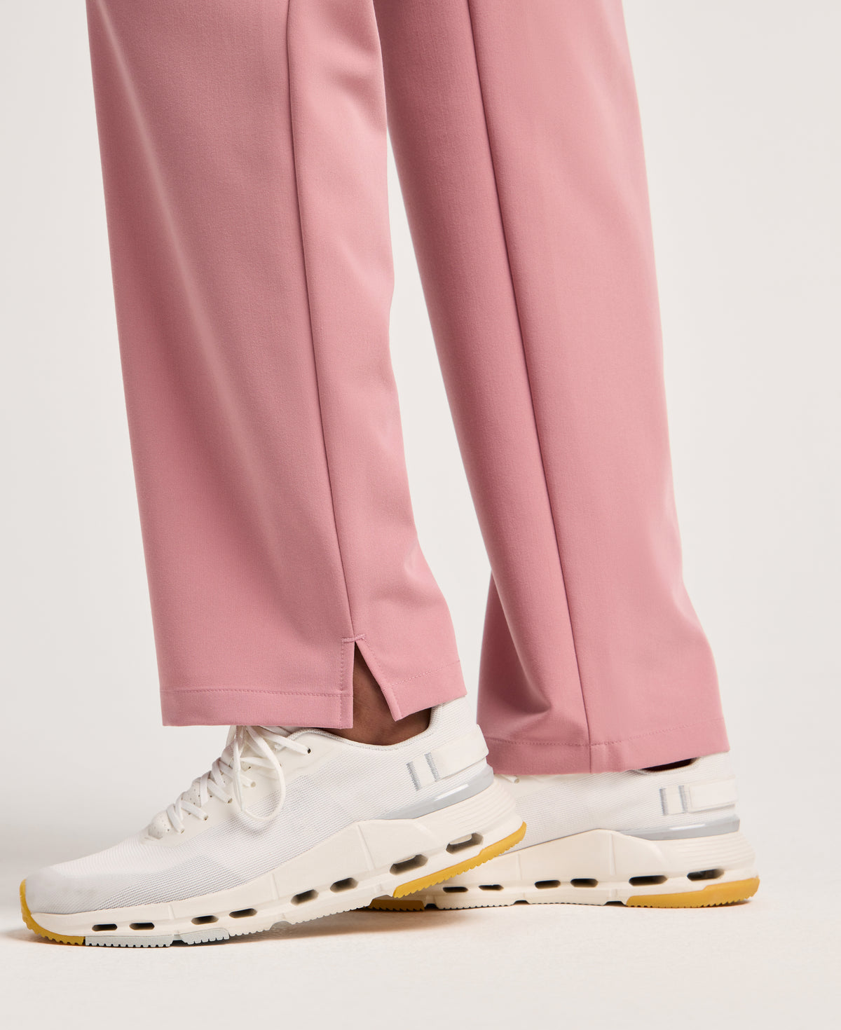 Jaanuu Xenos Knit-Waist Scrub Pant in Mauve, product photo 2 of 6