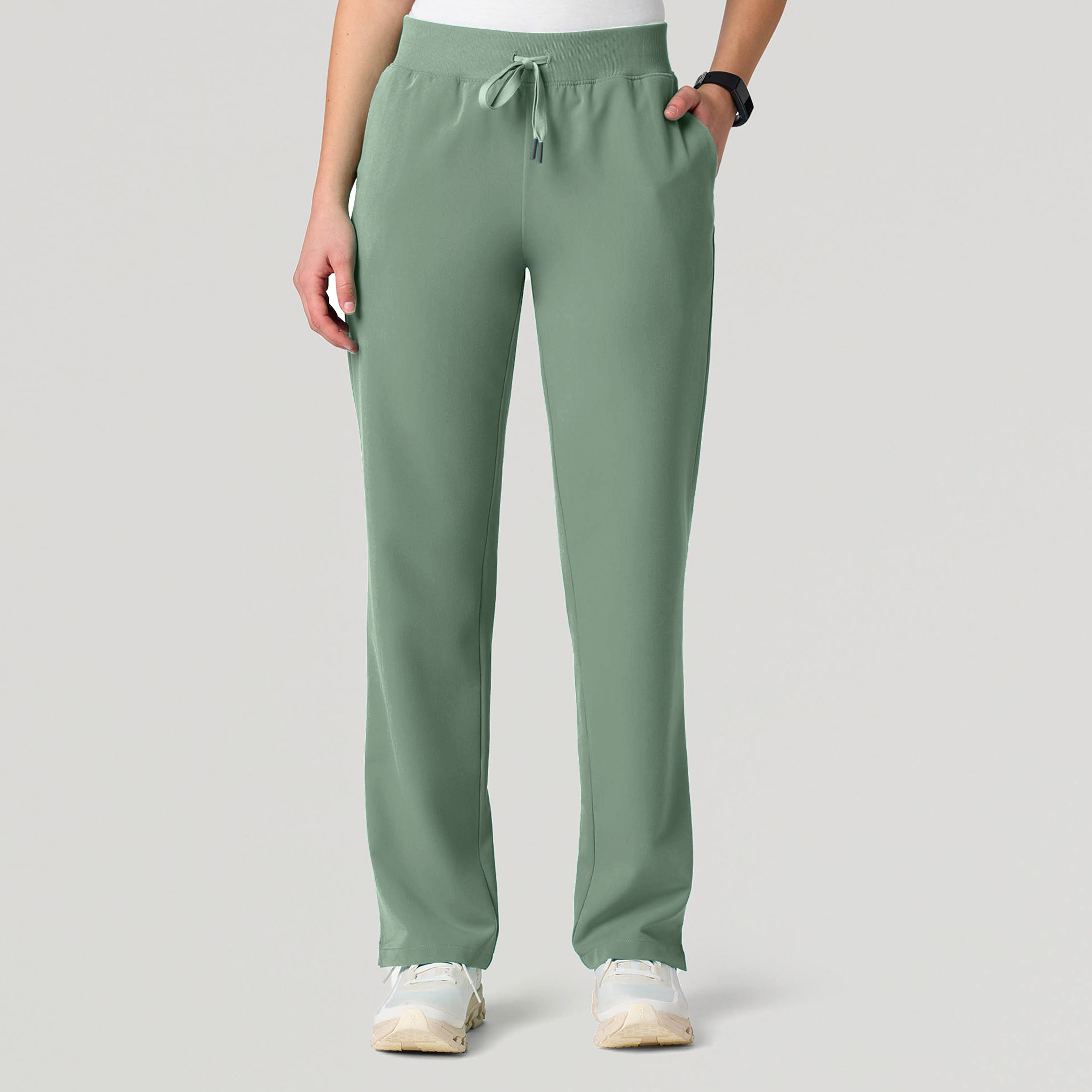 Xenos Essential Knit-Waist Scrub Pant - Sage