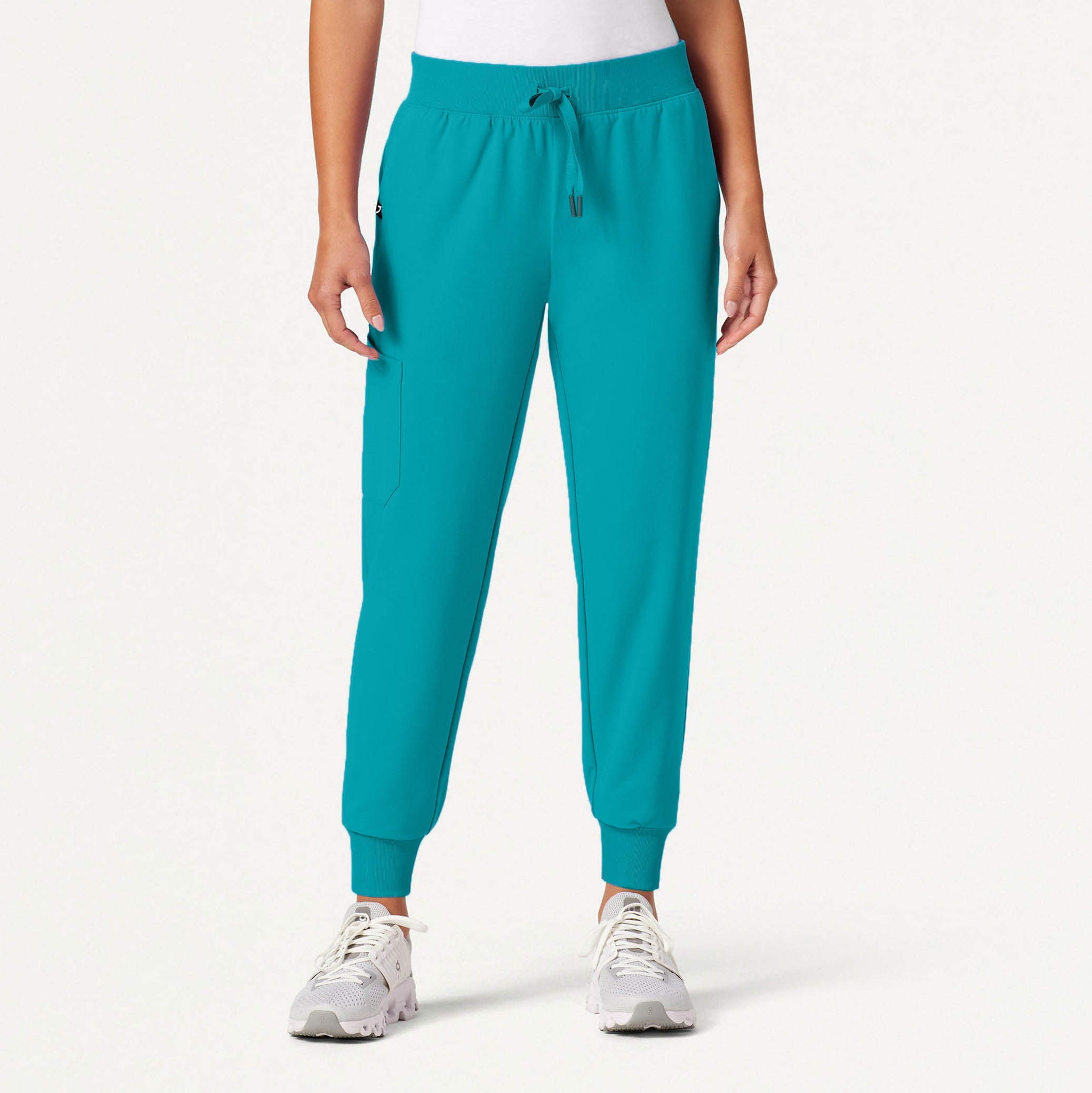 Silex Slim Knit-Waist Scrub Jogger - Teal