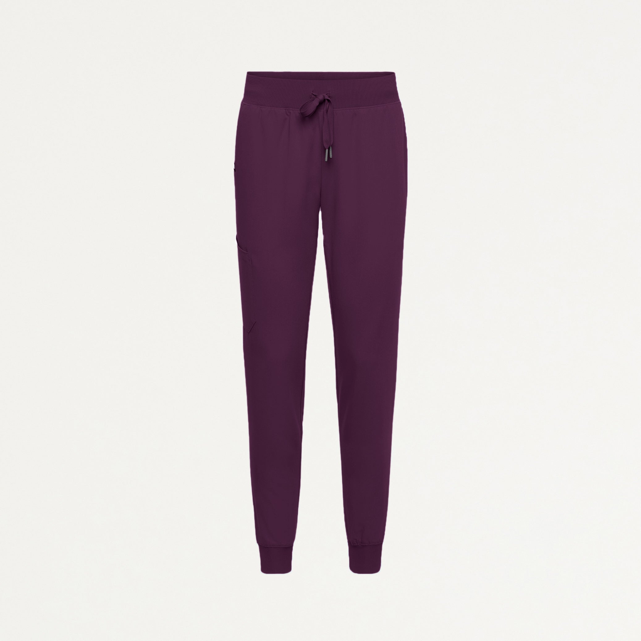Silex Slim Knit-Waist Scrub Jogger - Deep Eggplant
