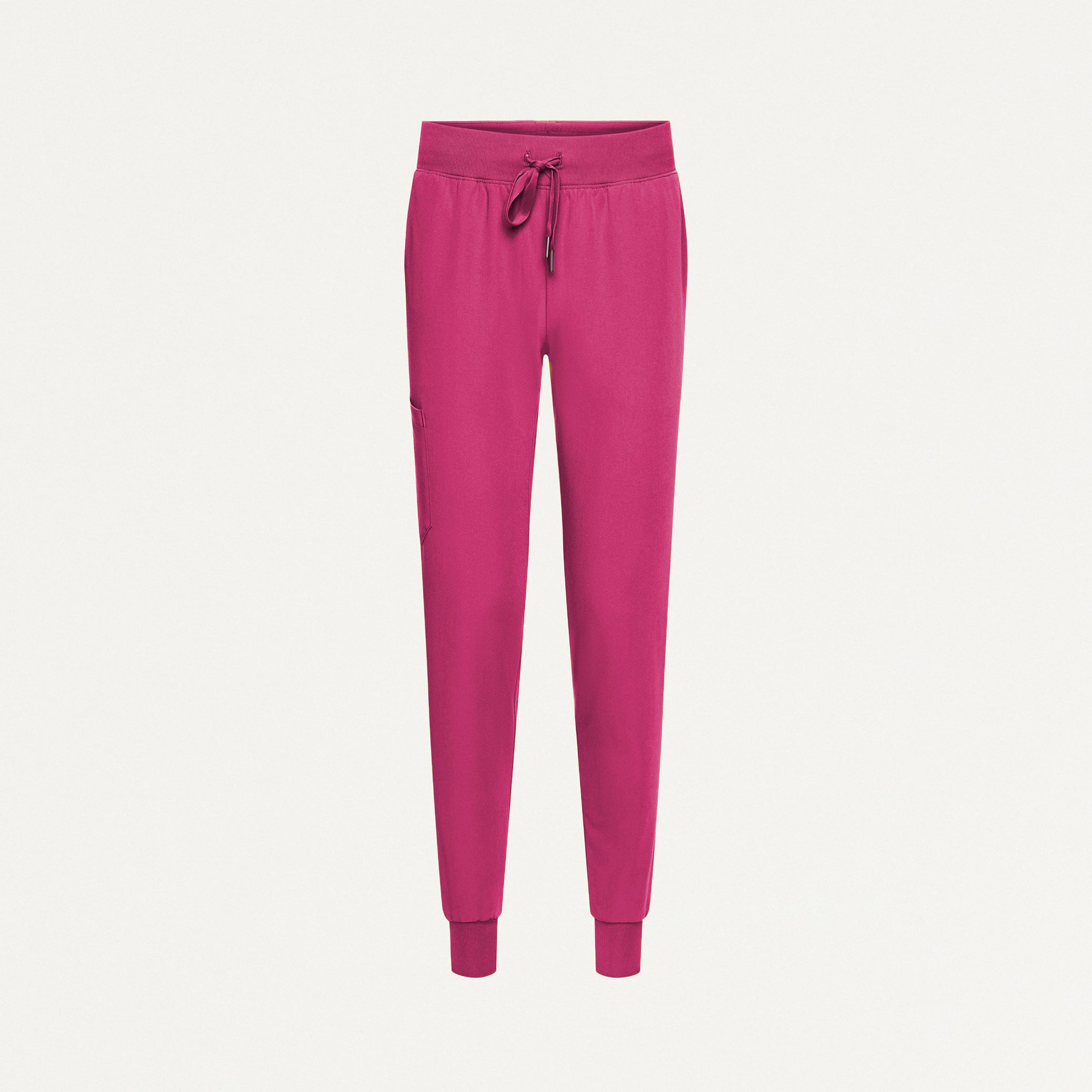 Silex Slim Knit-Waist Scrub Jogger - Wild Berry