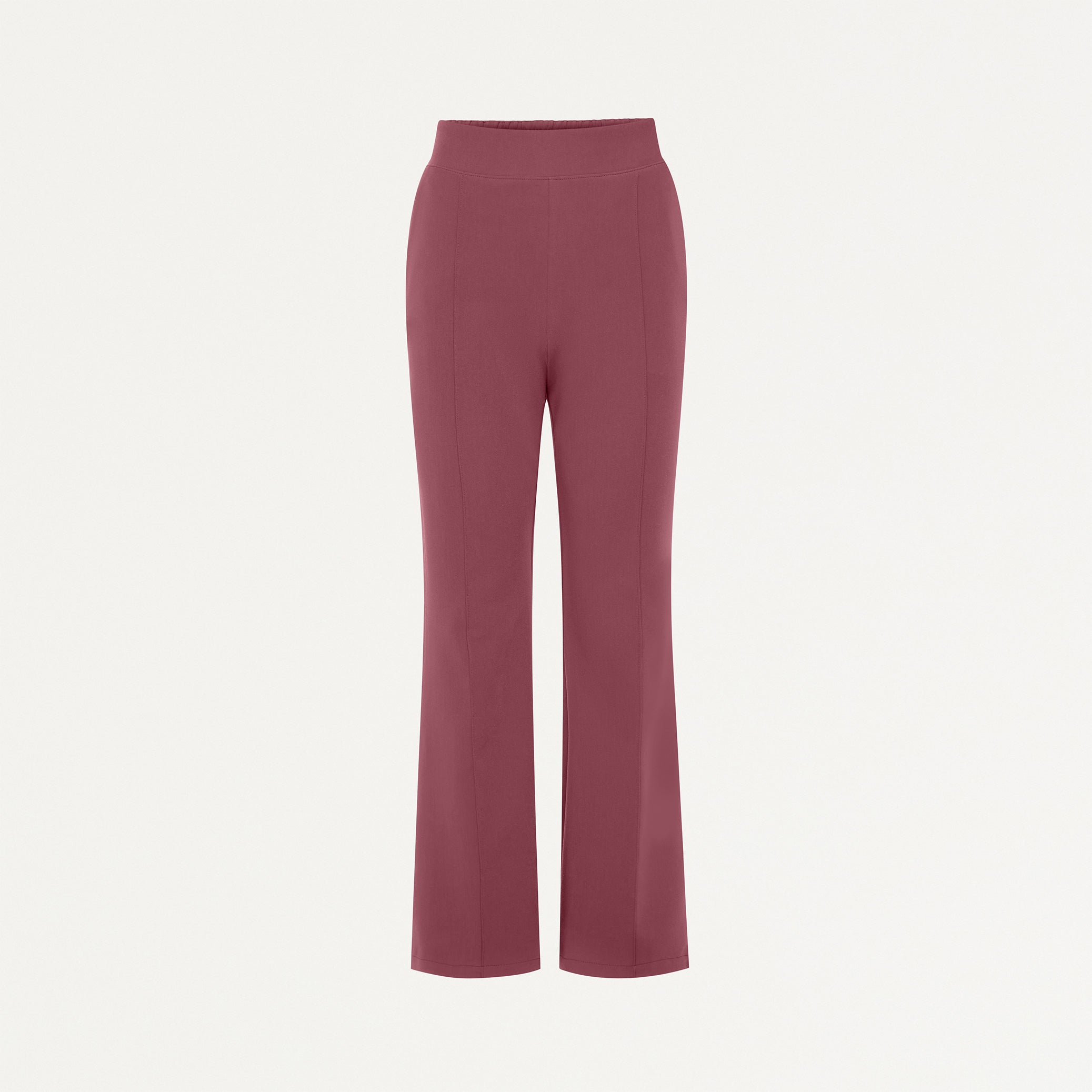 Kori High Waisted Flare Scrub Pant - Rosewood