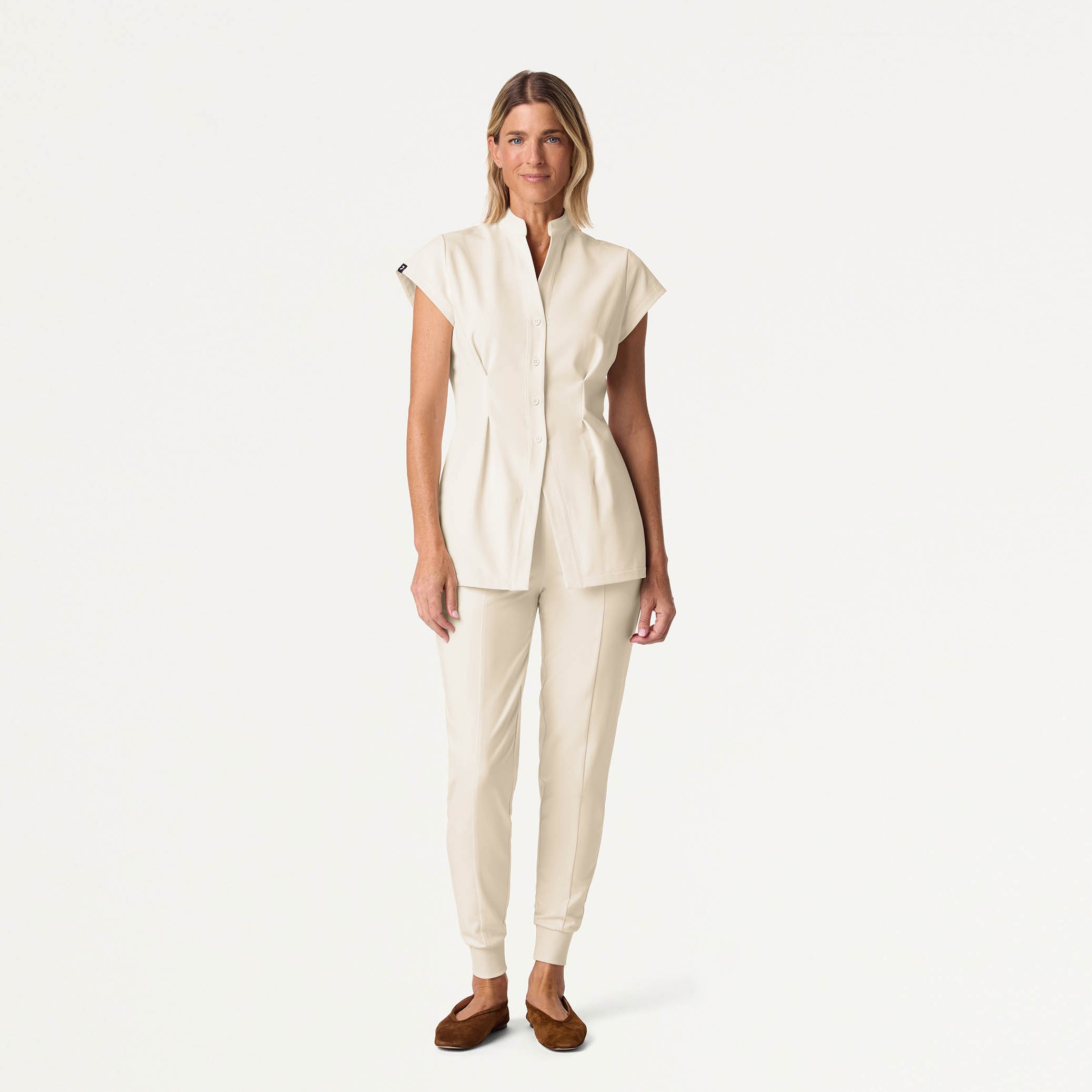 Willow Slim High Waisted Scrub Jogger - Birch