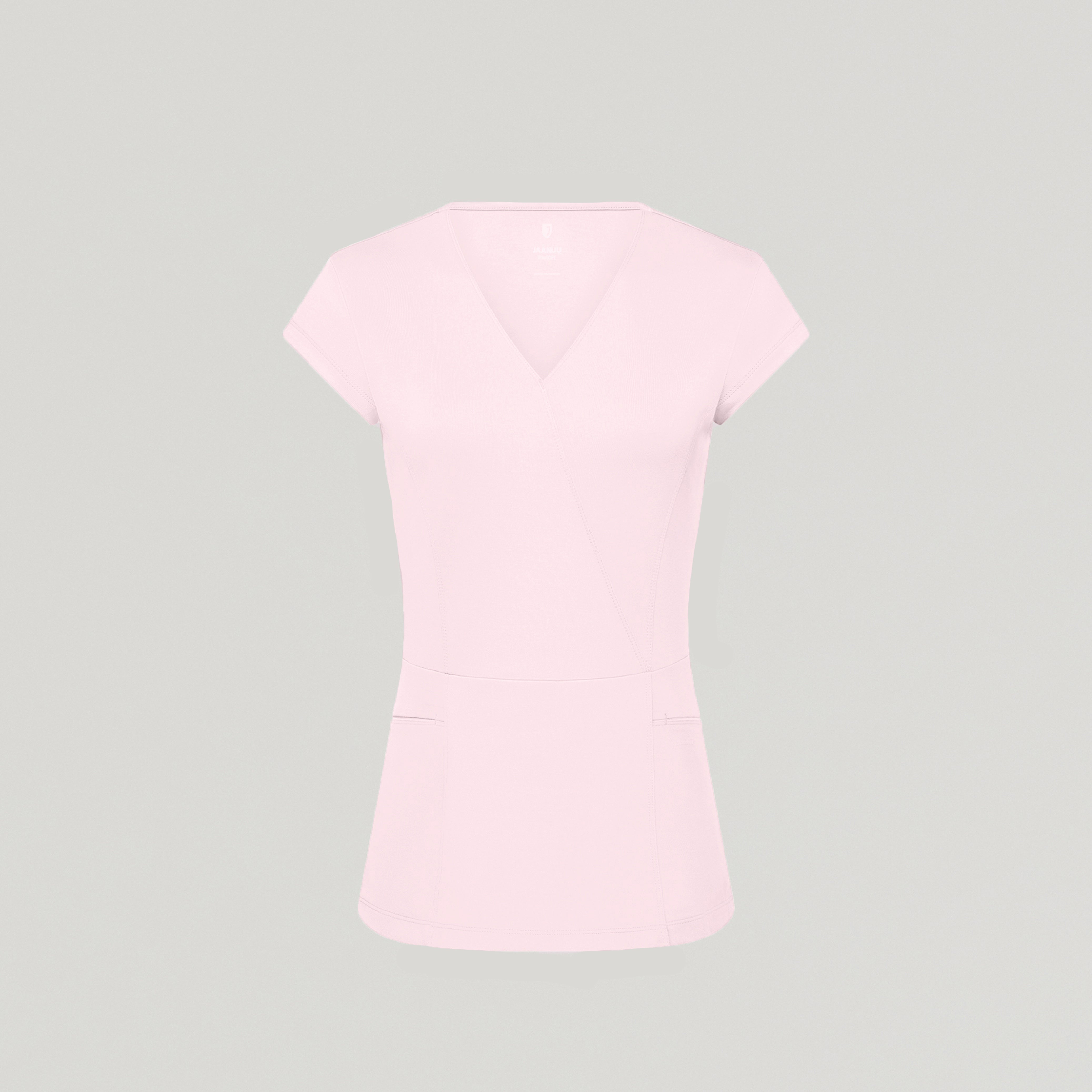 Isla Mock-Wrap UltraSOFT™ Scrub Top - Rose Quartz