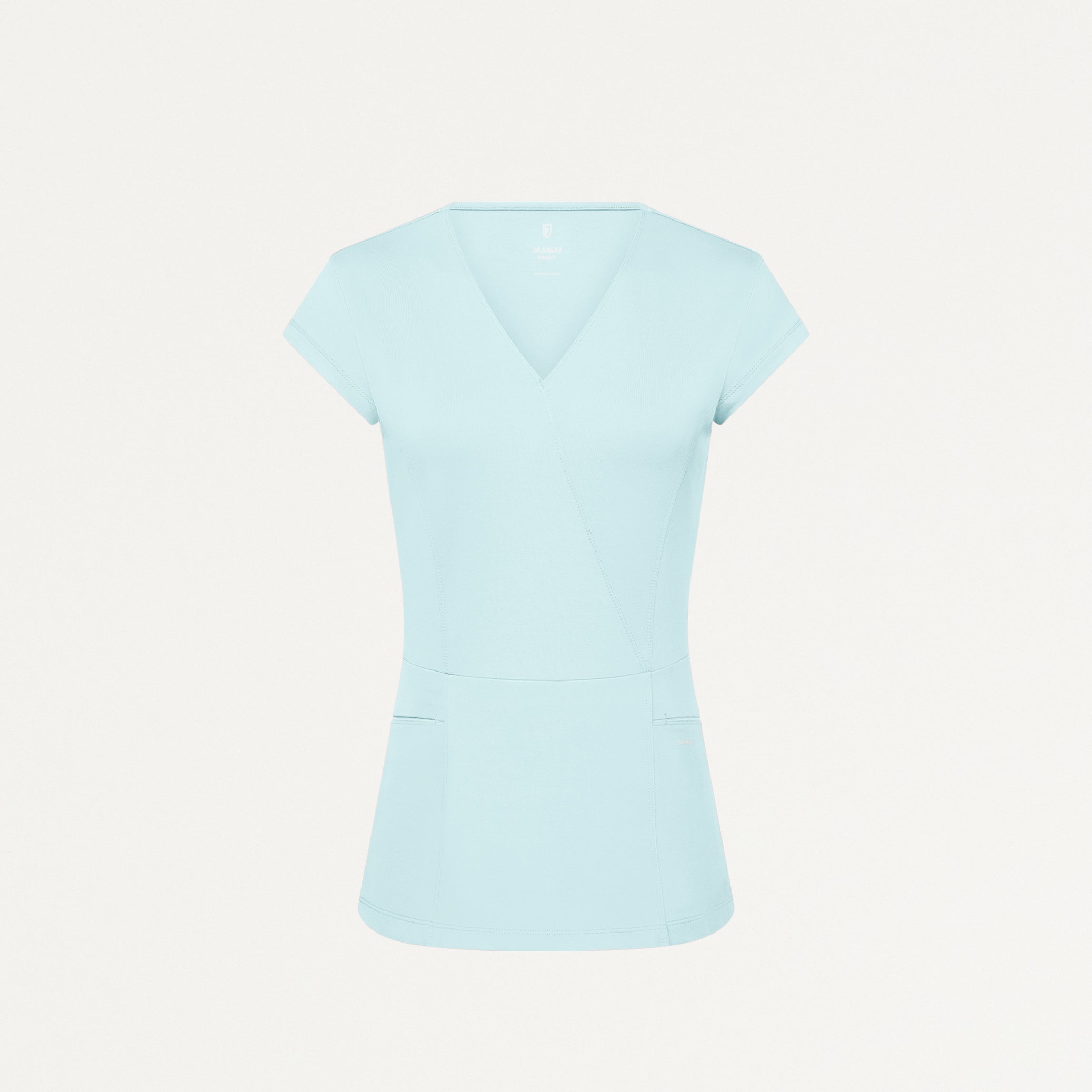 Isla Mock-Wrap UltraSOFT™ Scrub Top - Sky Blue