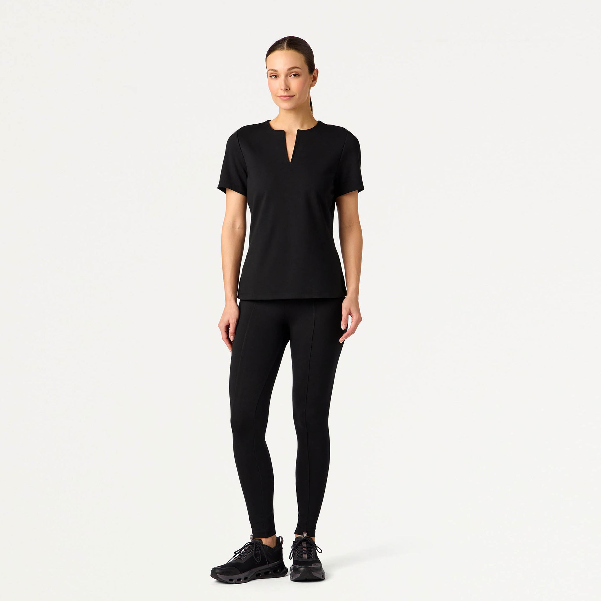 Sloane Slim UltraSOFT™ Scrub Top - Black
