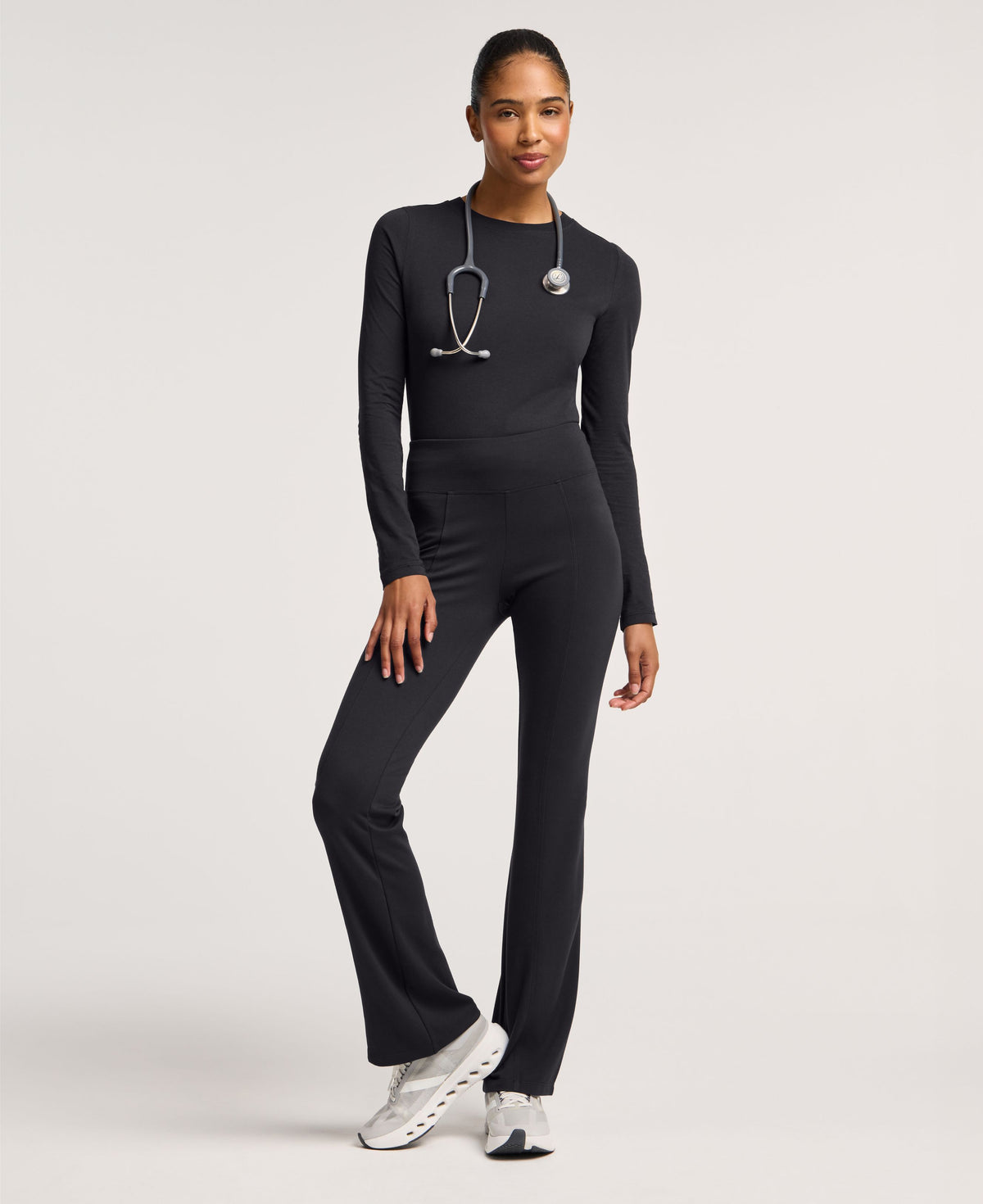 Jaanuu Ivy Yoga Scrub Pant in Black, product photo 2 of 6