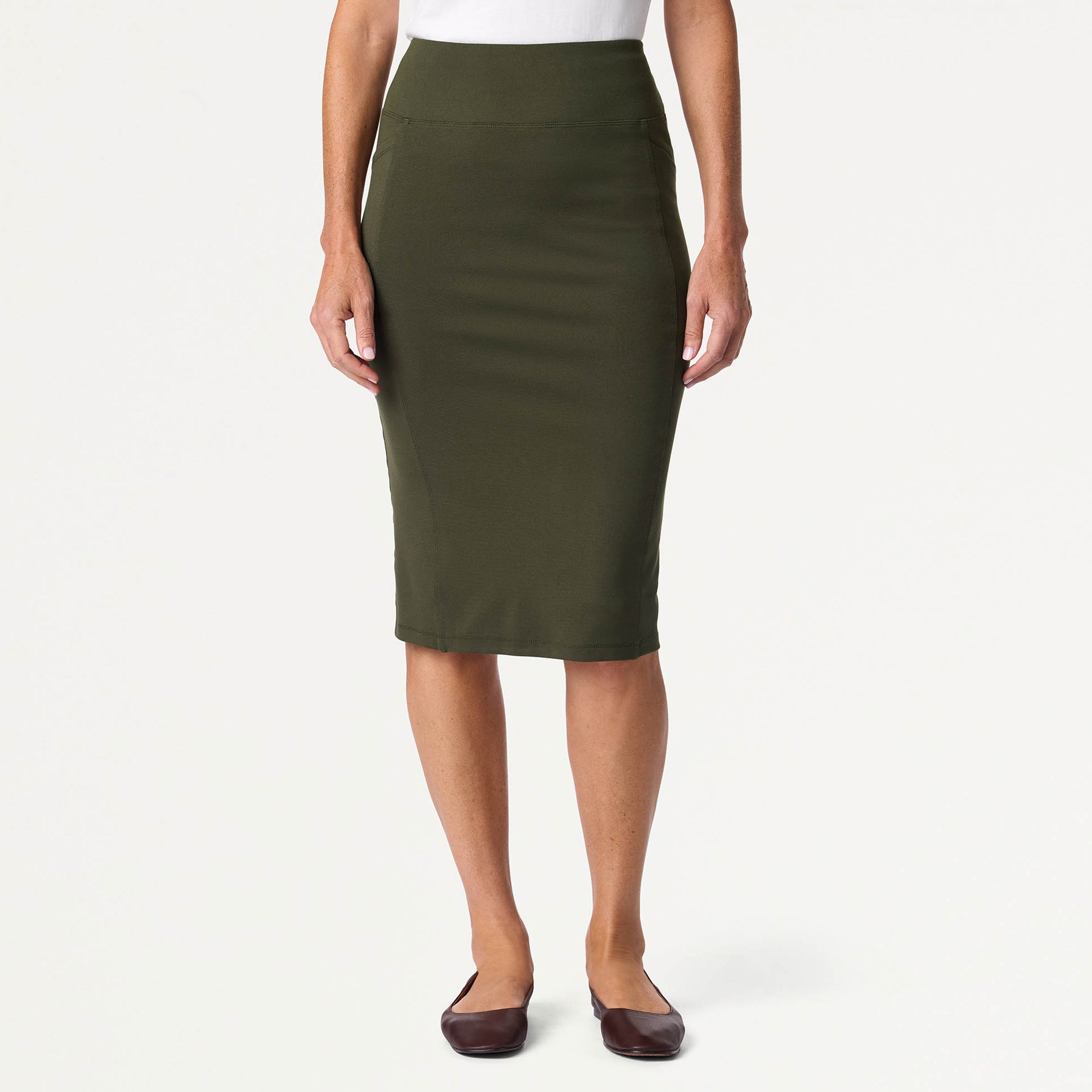 The Scrub Skirt - Deep Olive – JAANUU