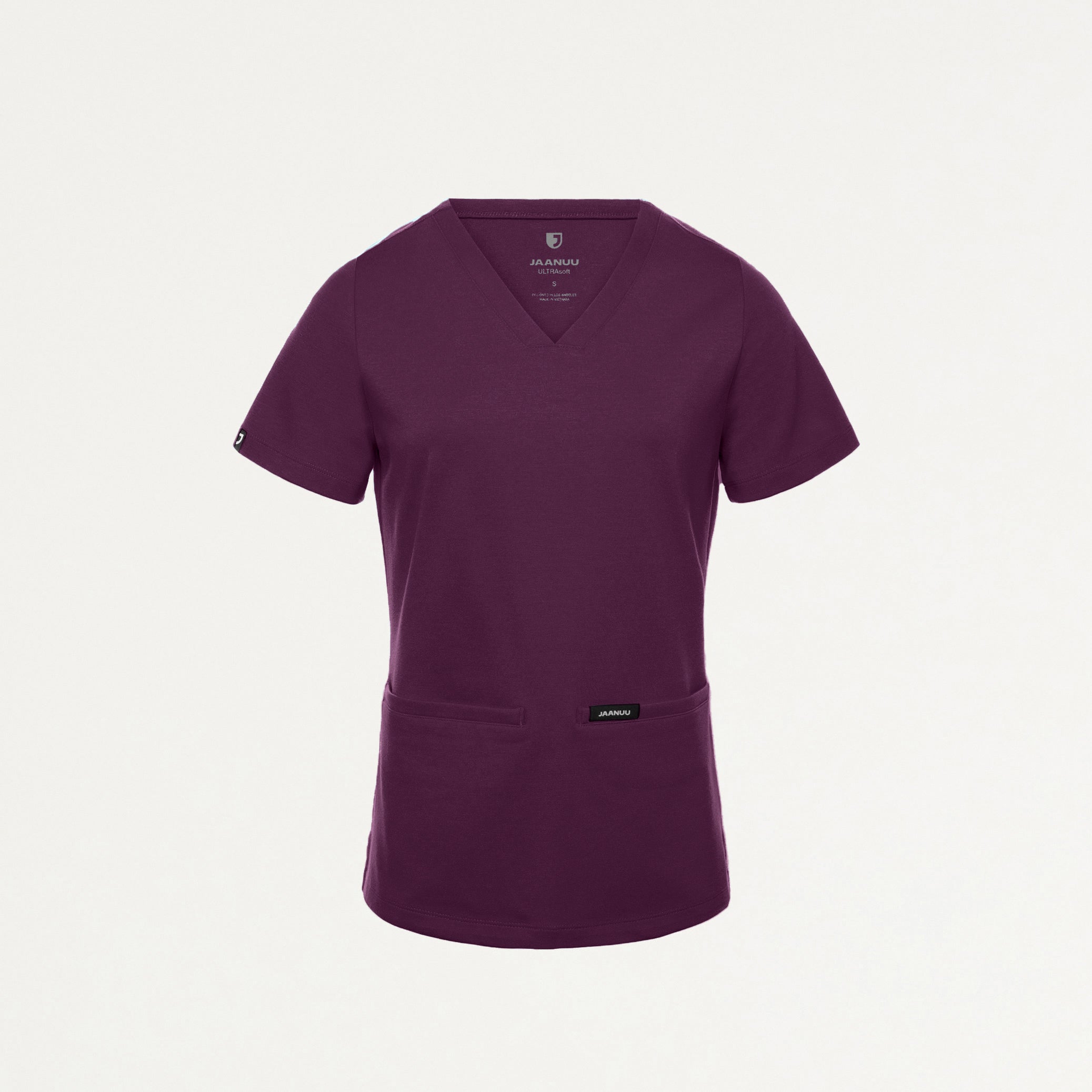 Cesi Slim UltraSOFT™ Scrub Top - Deep Eggplant