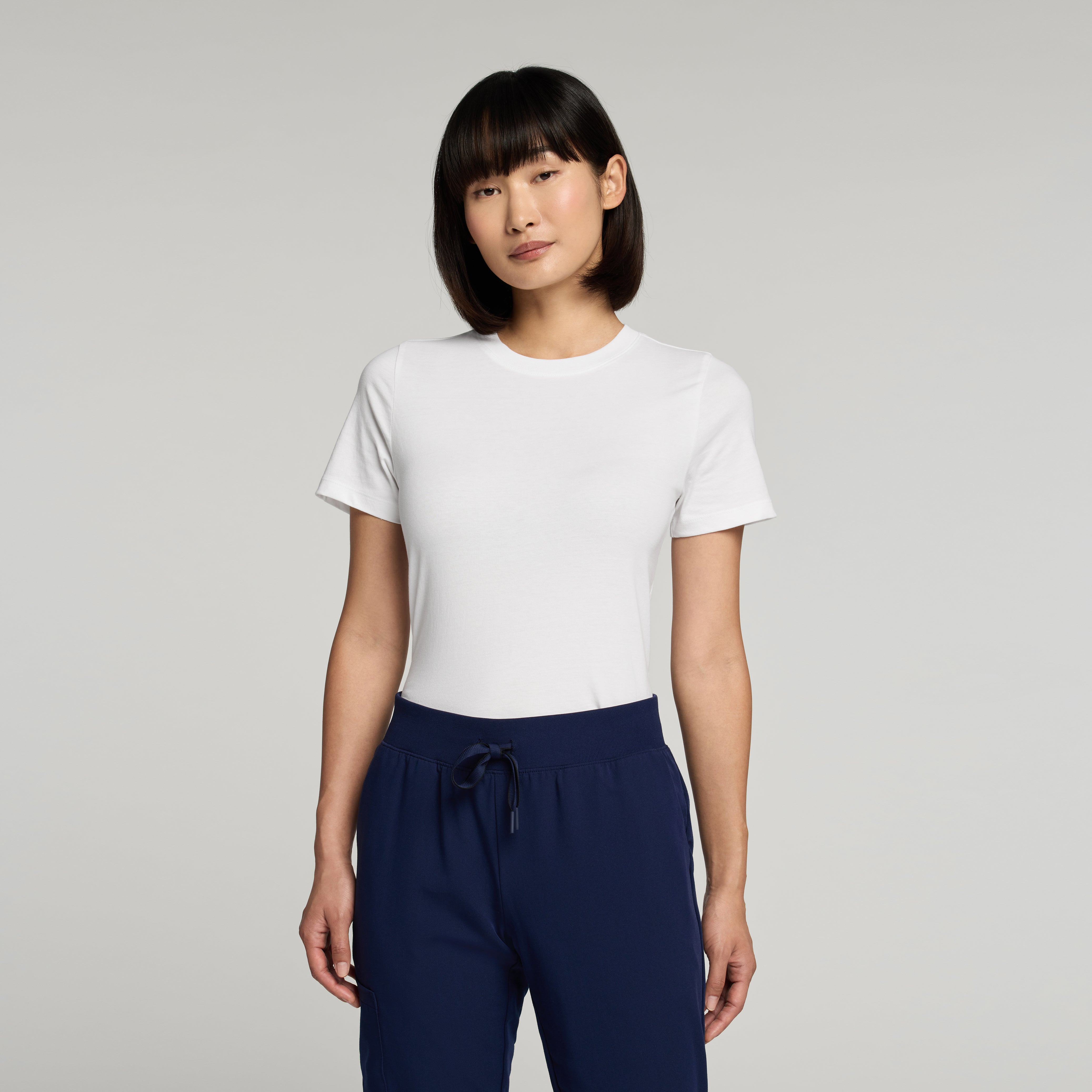 Regenˣ Short-Sleeve Cotton Underscrub - White