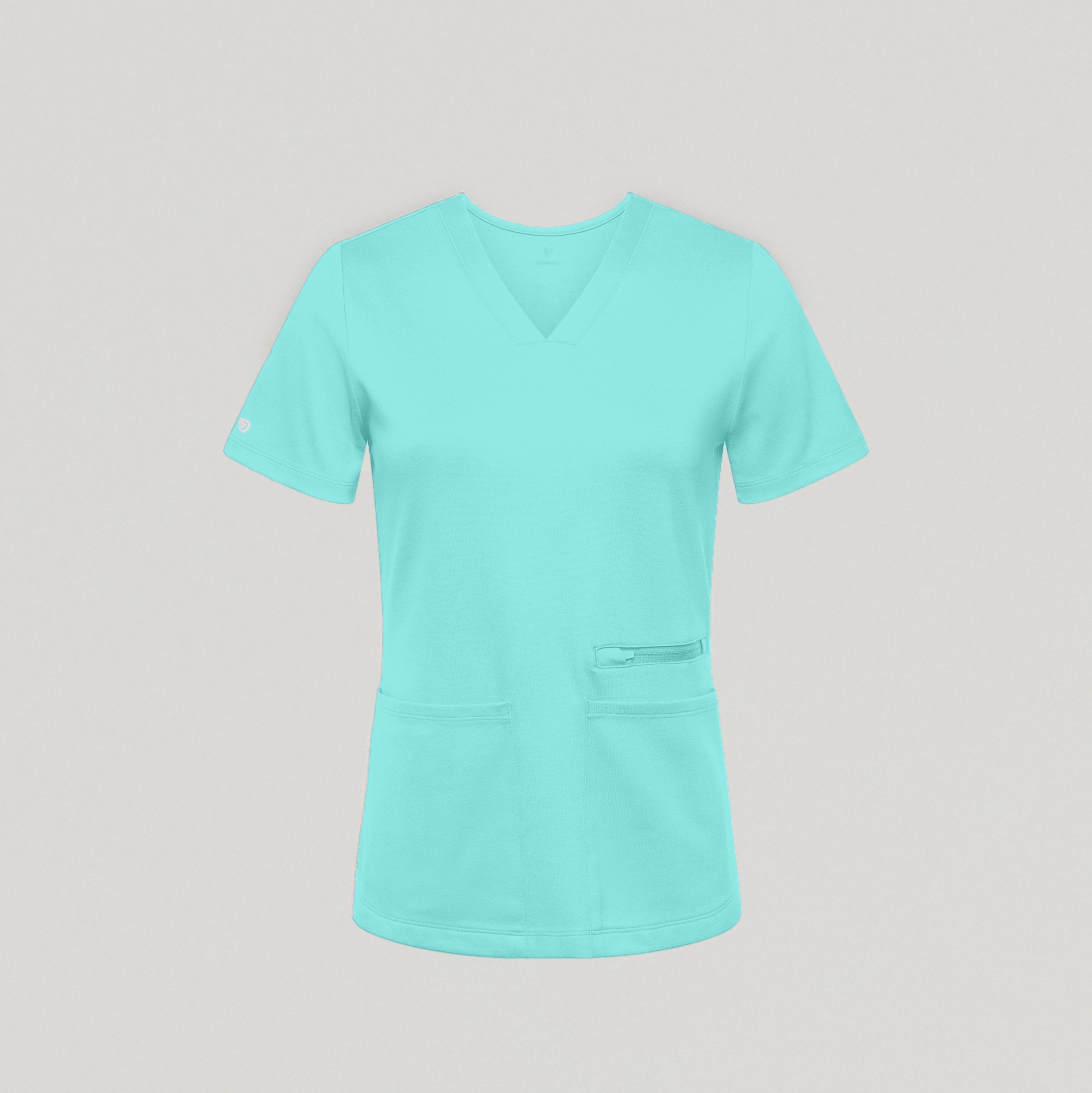 Kass Slim 4-Pocket UltraSOFT™ Scrub Top - Surf