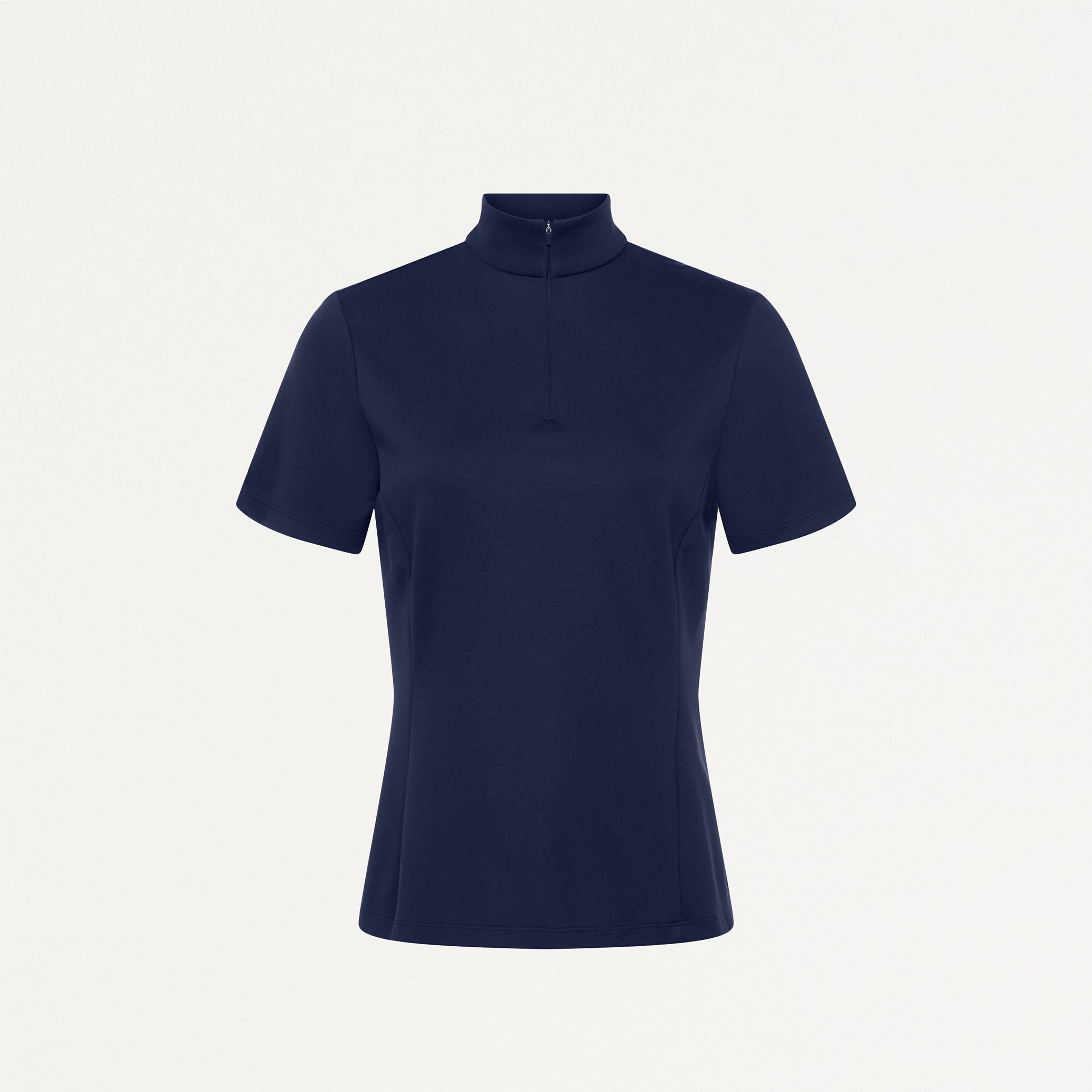 Astra Slim Half-Zip UltraSOFT™ Scrub Top - Midnight Navy