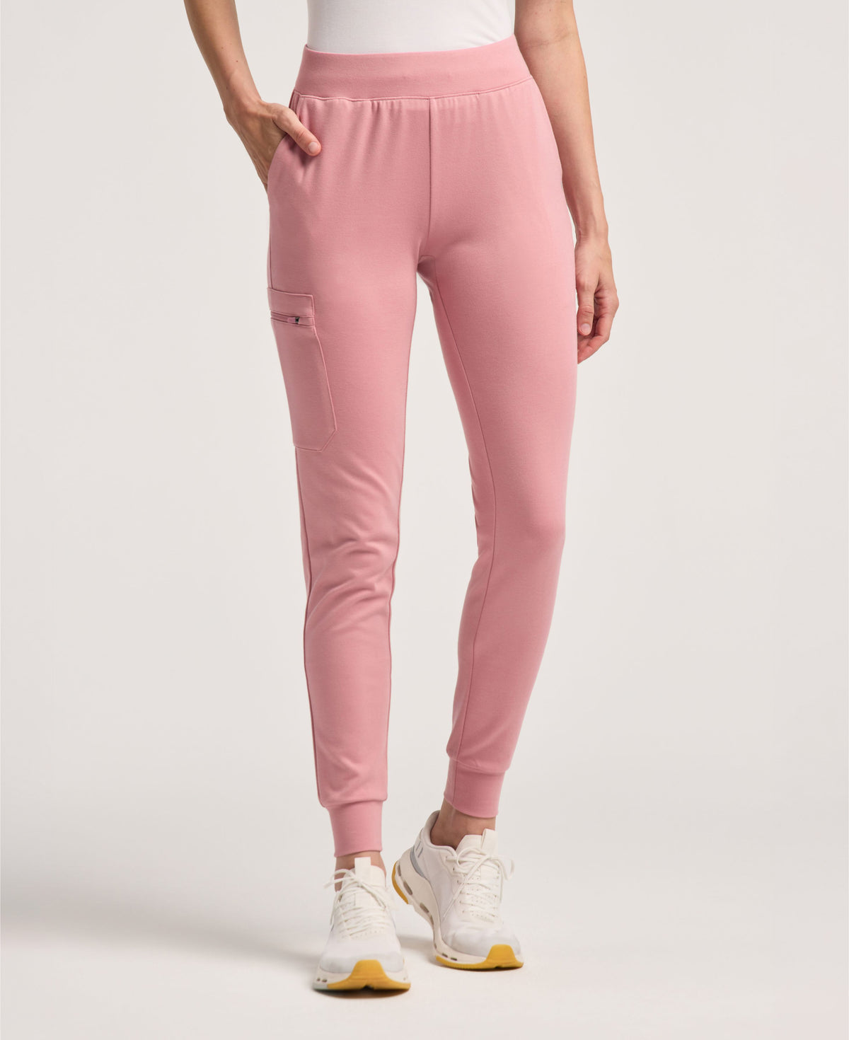Jaanuu Rubi Slim Scrub Jogger in Mauve, product photo 2 of 6