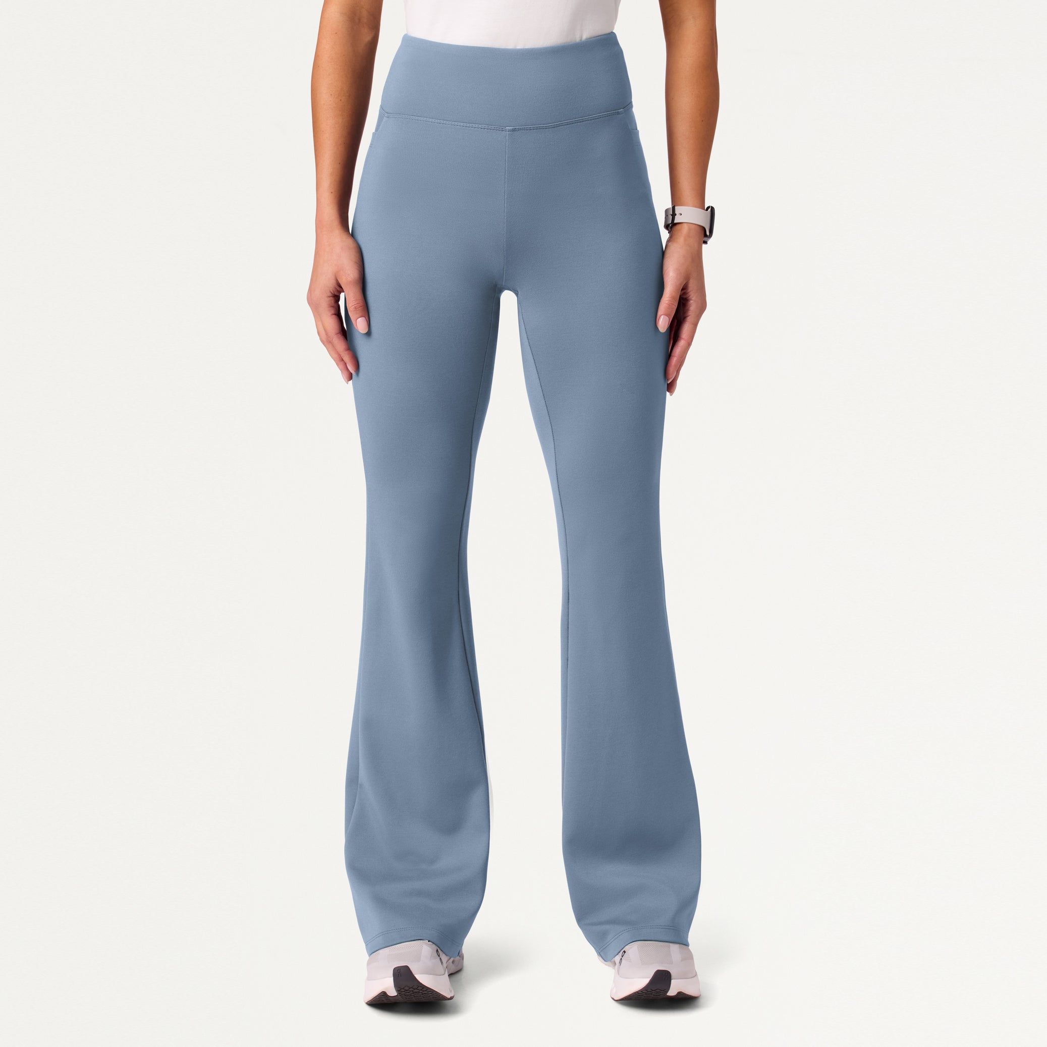 Lina UltraSOFT Yoga Flare Scrub Pant - Storm Blue