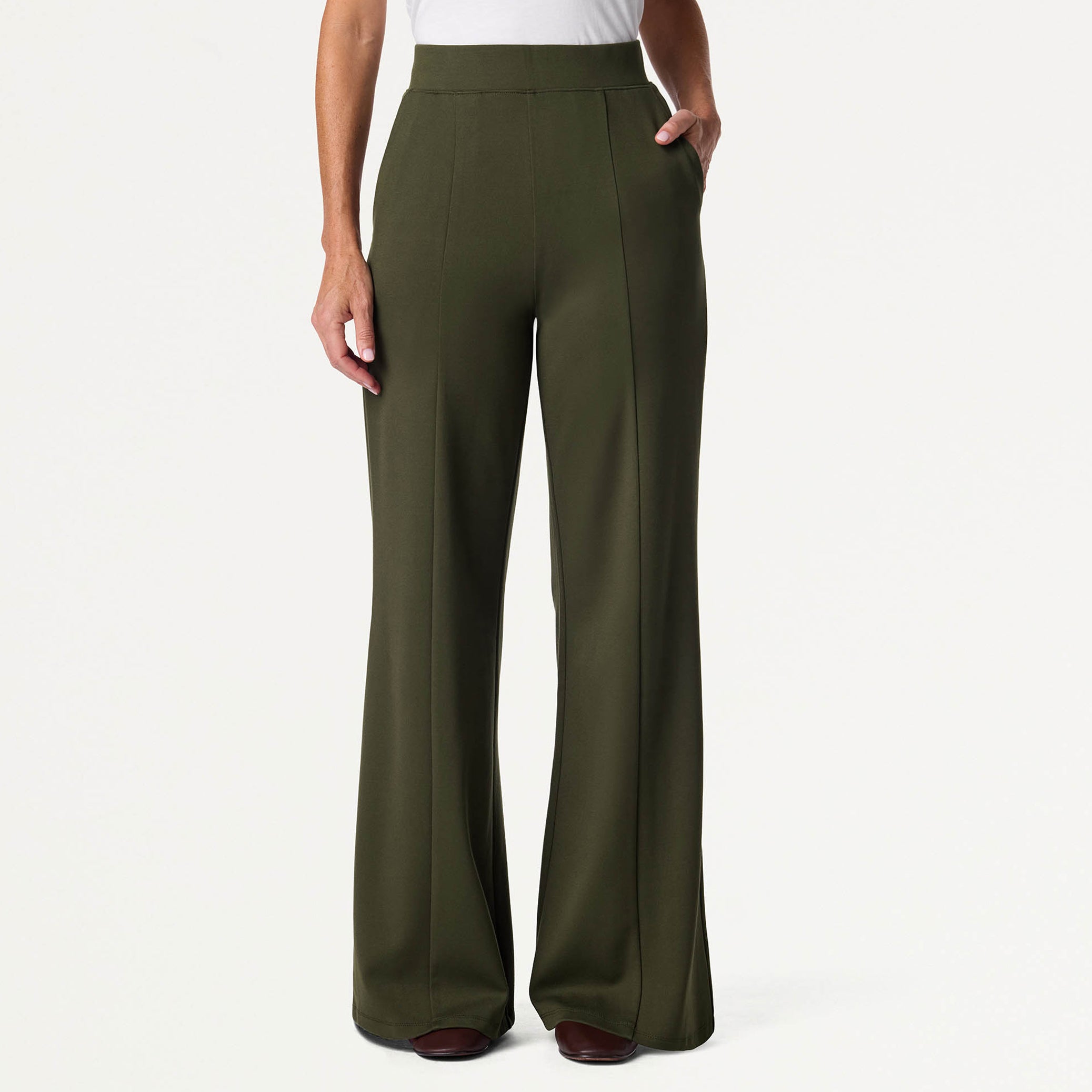 Josie Wide-Leg UltraSOFT™ Scrub Pant - Deep Olive – JAANUU