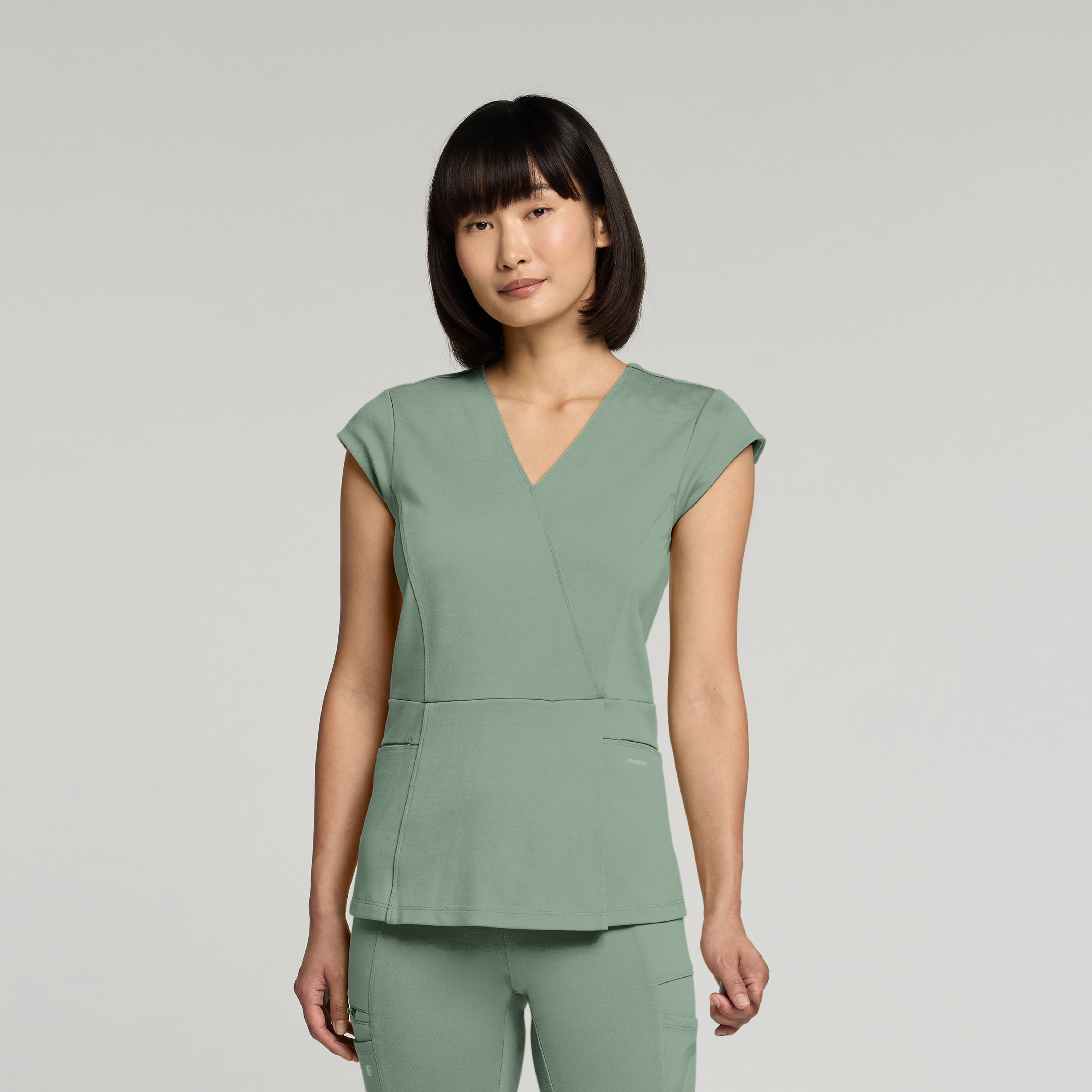 The Mock-Wrap UltraSOFT™ Scrub Set - Sage