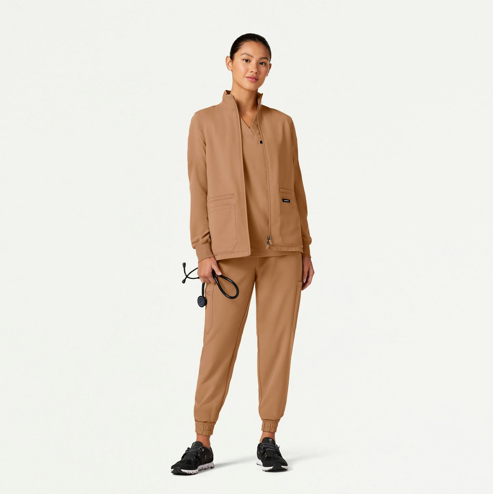 Ceri Essential 6-Pocket Scrub Jacket - Trench - WOMEN'S JACKETS - Jaanuu