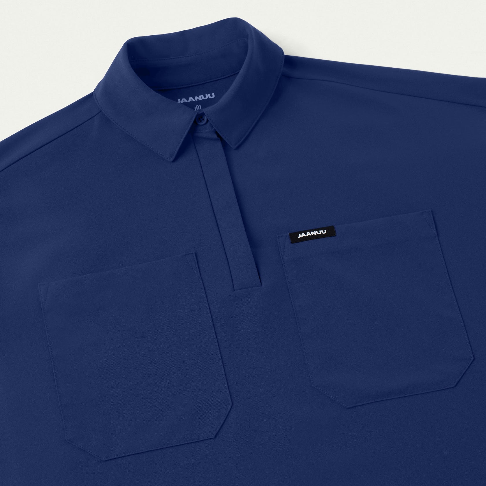 Acta Oversized 2-Pocket Scrub Top - Navy Blue - WOMEN'S TOPS - Jaanuu