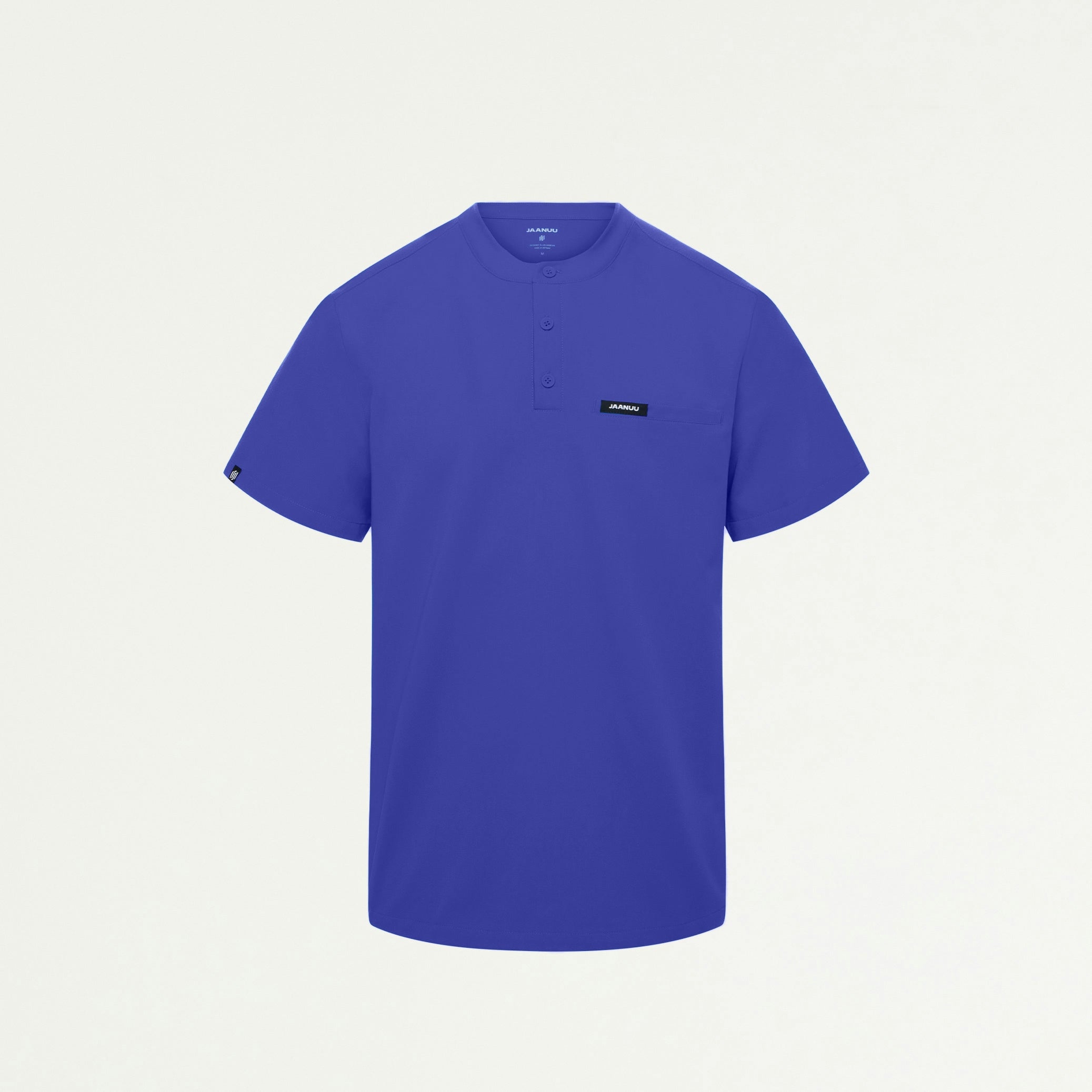 Reeve Henley Scrub Top - Moon Blue - MEN'S TOPS - Jaanuu